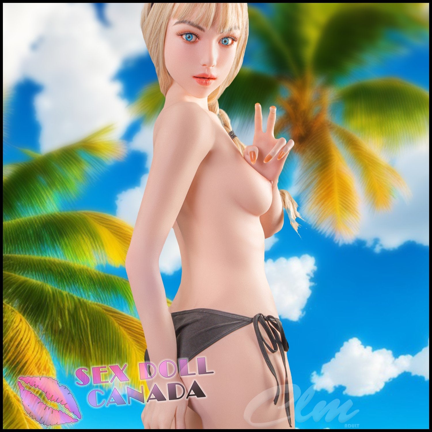 Climax Realistic Sex Doll Western American Blonde Hair Big Tits Breasts