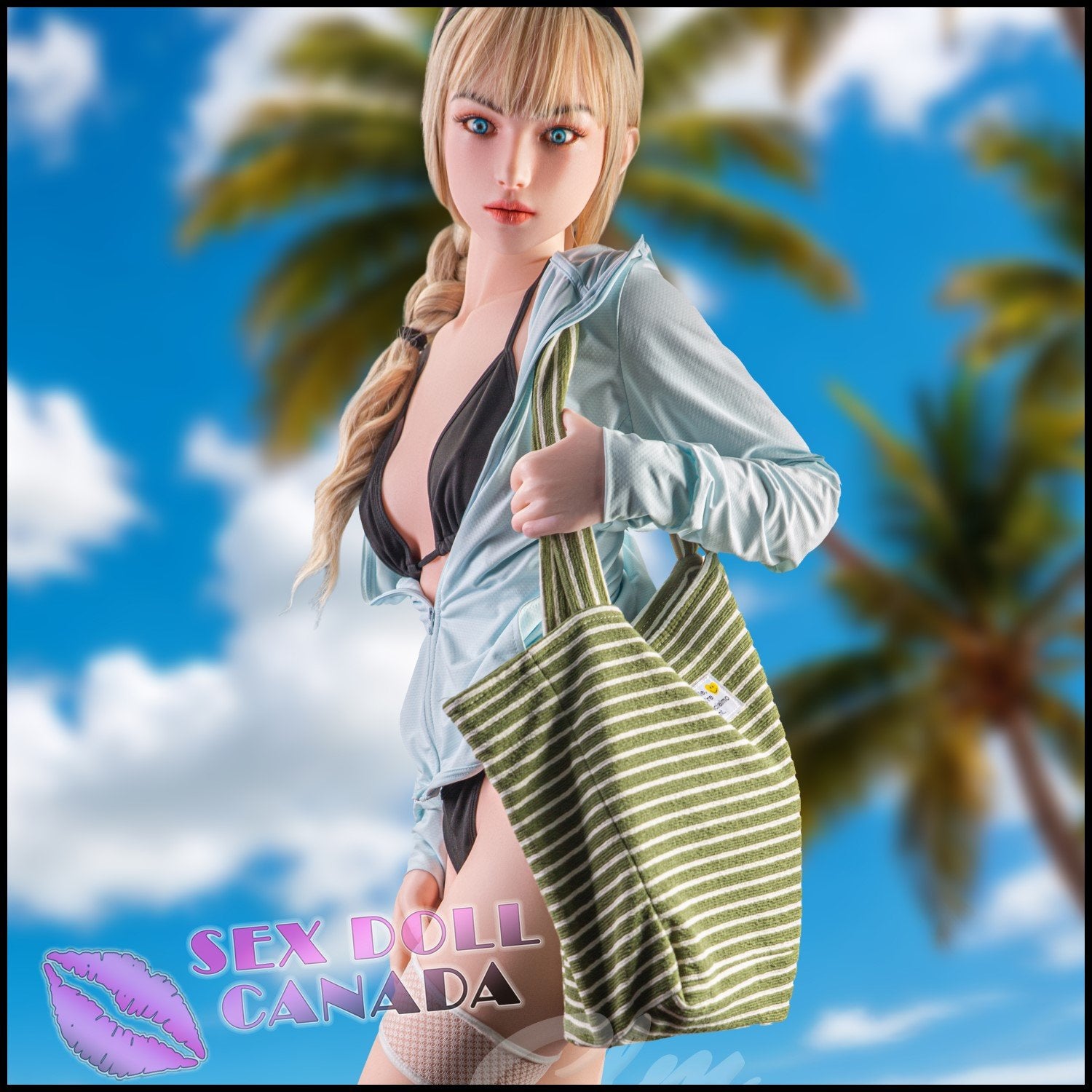 Climax Realistic Sex Doll Western American Blonde Hair Big Tits Breasts