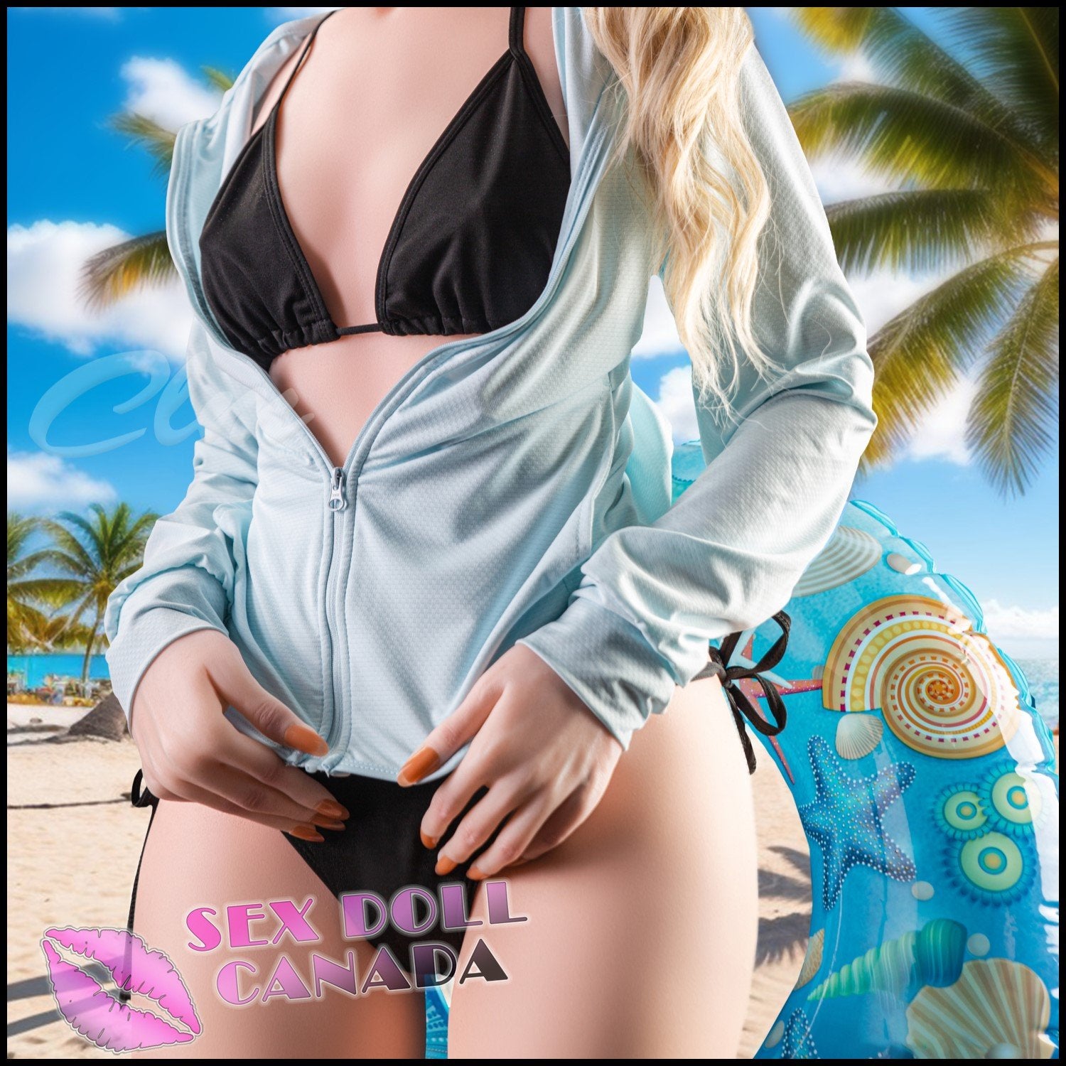 Climax Realistic Sex Doll Blonde Hair Small Waist Big Tits Breasts