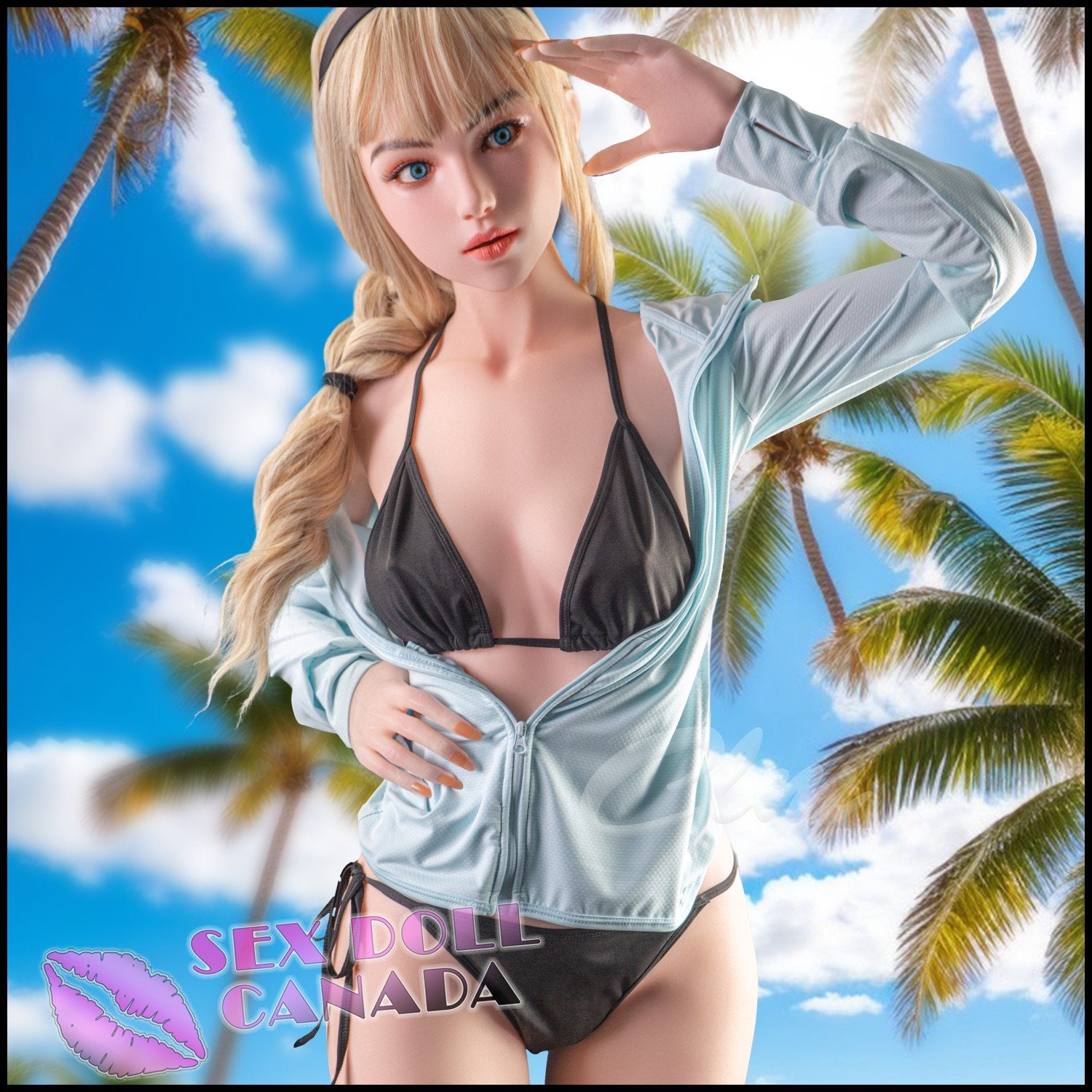 Climax Realistic Sex Doll Small Waist Big Tits Breasts Blonde Hair