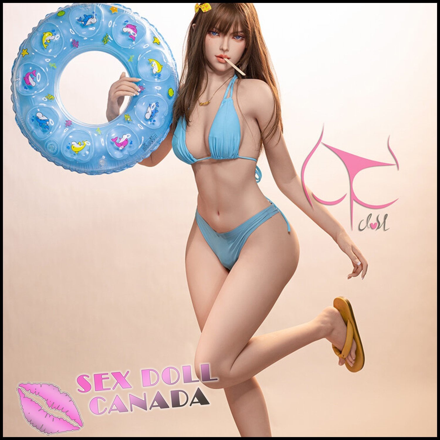 FunWestDoll Realistic Sex Doll Curvy Full Body Brunette Hair Western American