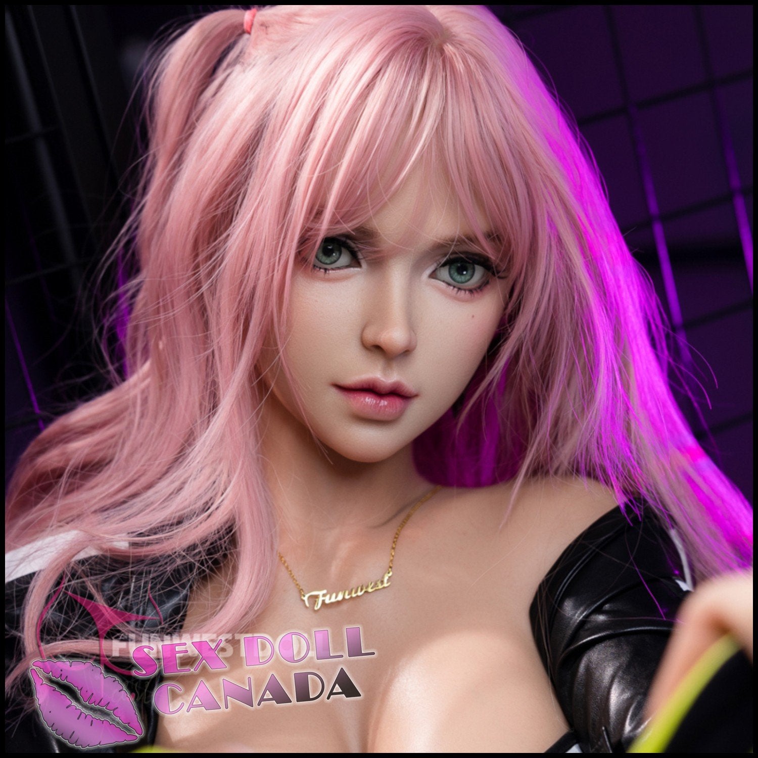 FunWestDoll Realistic Sex Doll Pink Purple Hair Small Waist Elf Fantasy Cosplay