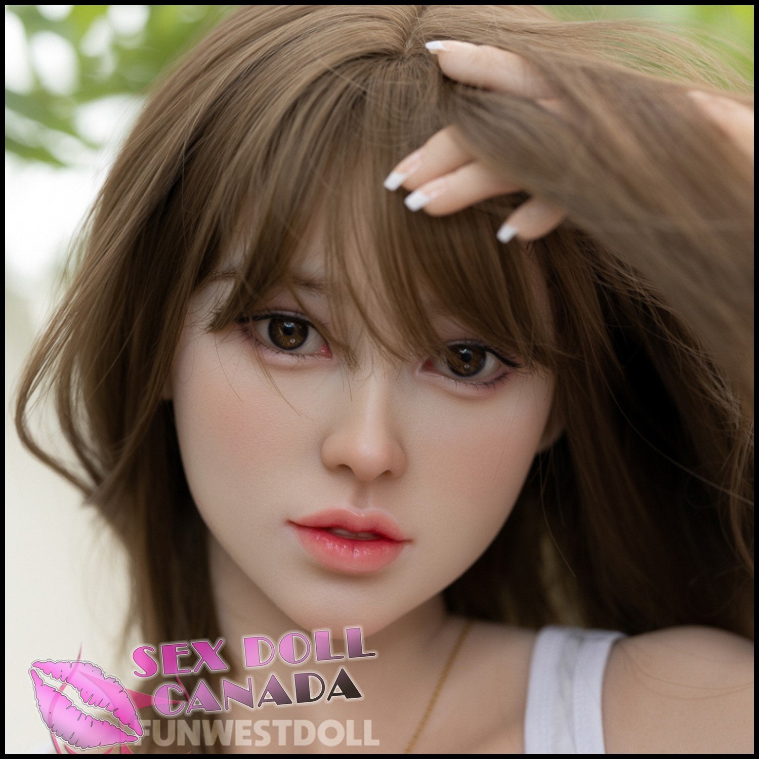 FunWestDoll Realistic Sex Doll Small Waist Asian Japanese Chinese Brunette Hair
