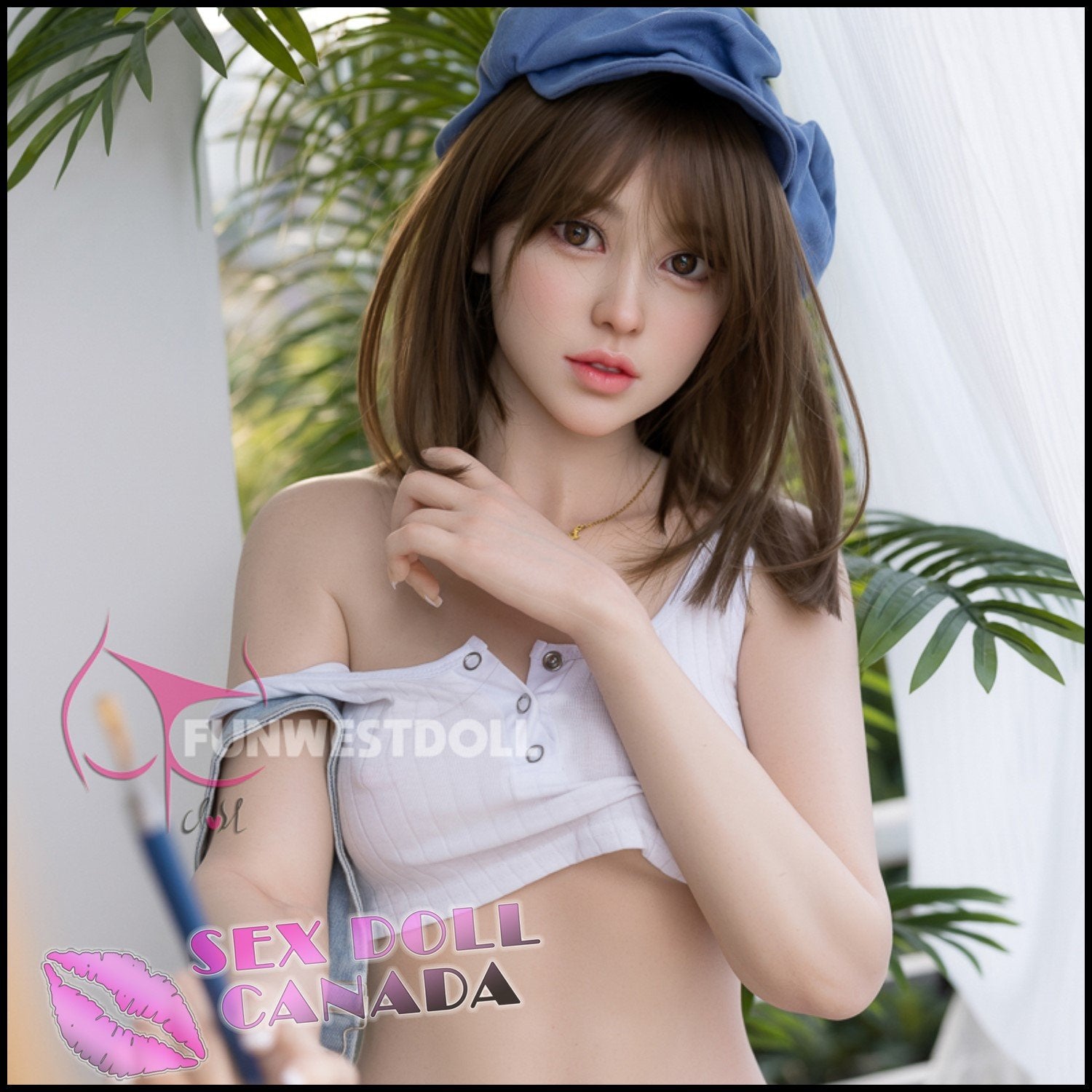 FunWestDoll Realistic Sex Doll Asian Japanese Chinese Small Waist Brunette Hair