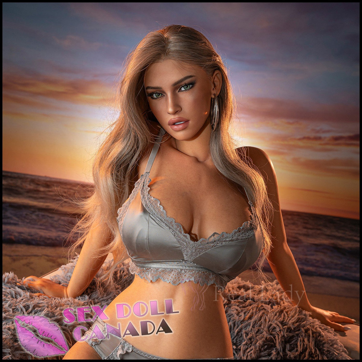 159 (5'3") K-Cup Hailey Honey Bronze ROS MAX (Head #R12) Full Silicone - Real Lady