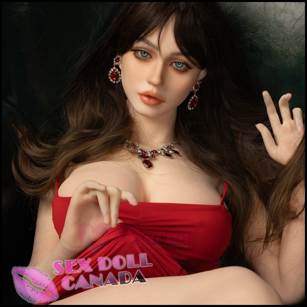 IN-STOCK - 159 (5'3") G-Cup Ada Red Dress (Head #SG3) (USA) - Sigafun