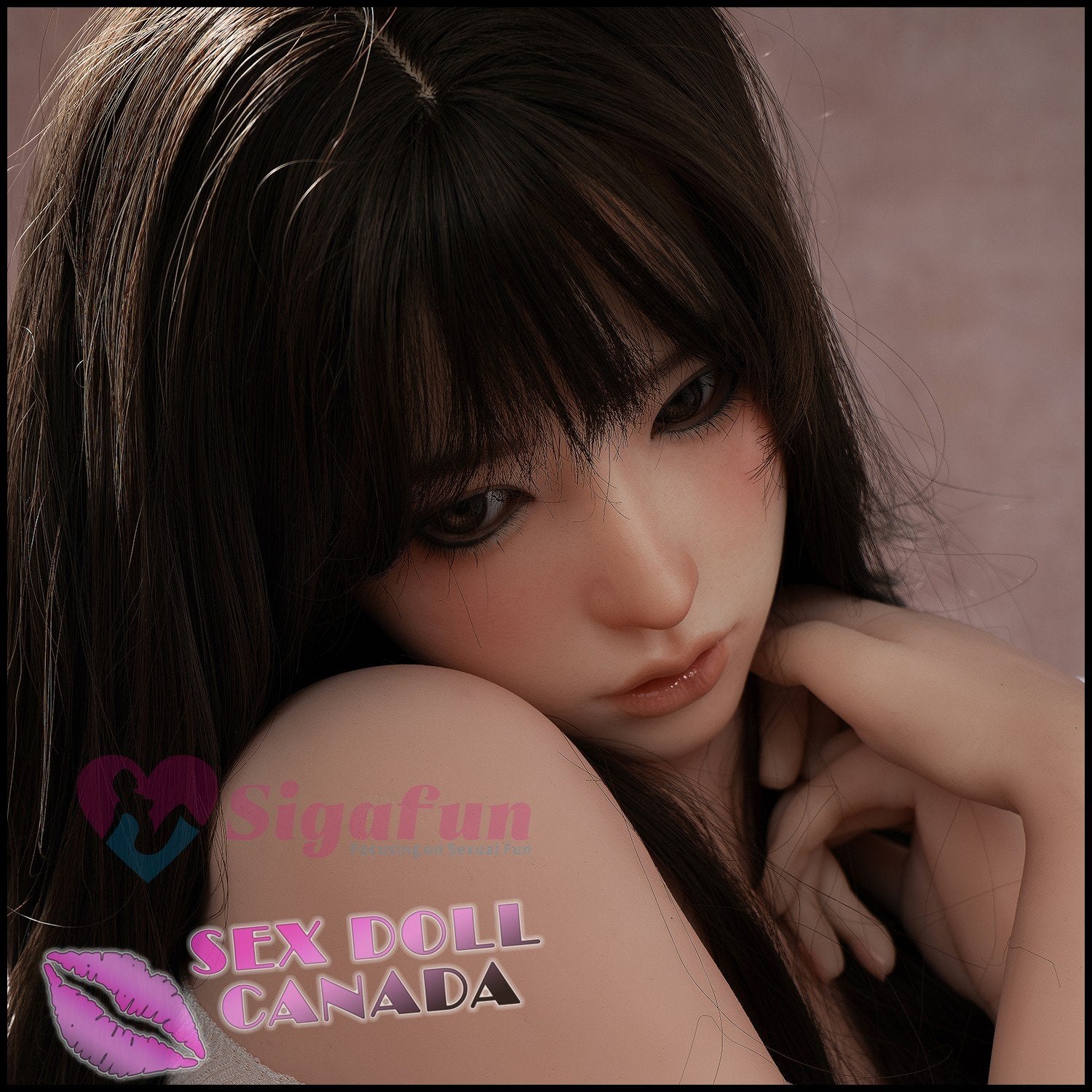 Sigafun Realistic Sex Doll Black Hair Huge Tits Boobs Small Waist