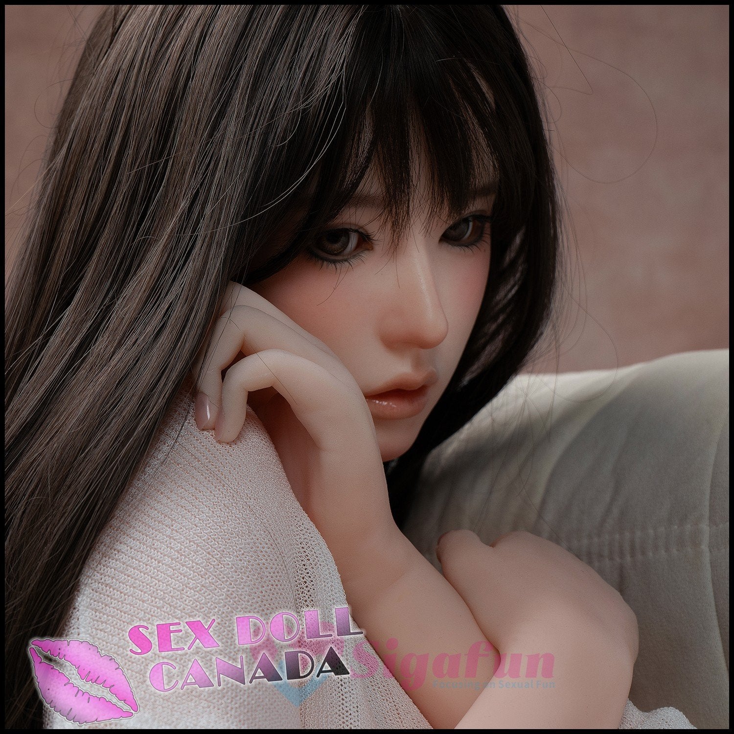 Sigafun Realistic Sex Doll Asian Japanese Chinese Black Hair Huge Tits Boobs