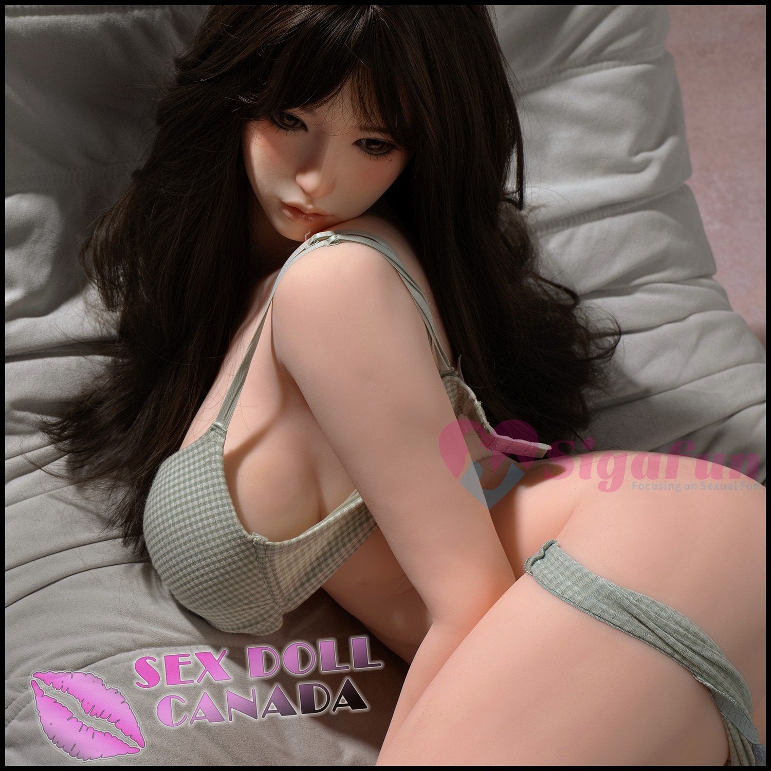 Sigafun Realistic Sex Doll Asian Japanese Chinese Black Hair Big Ass Butt