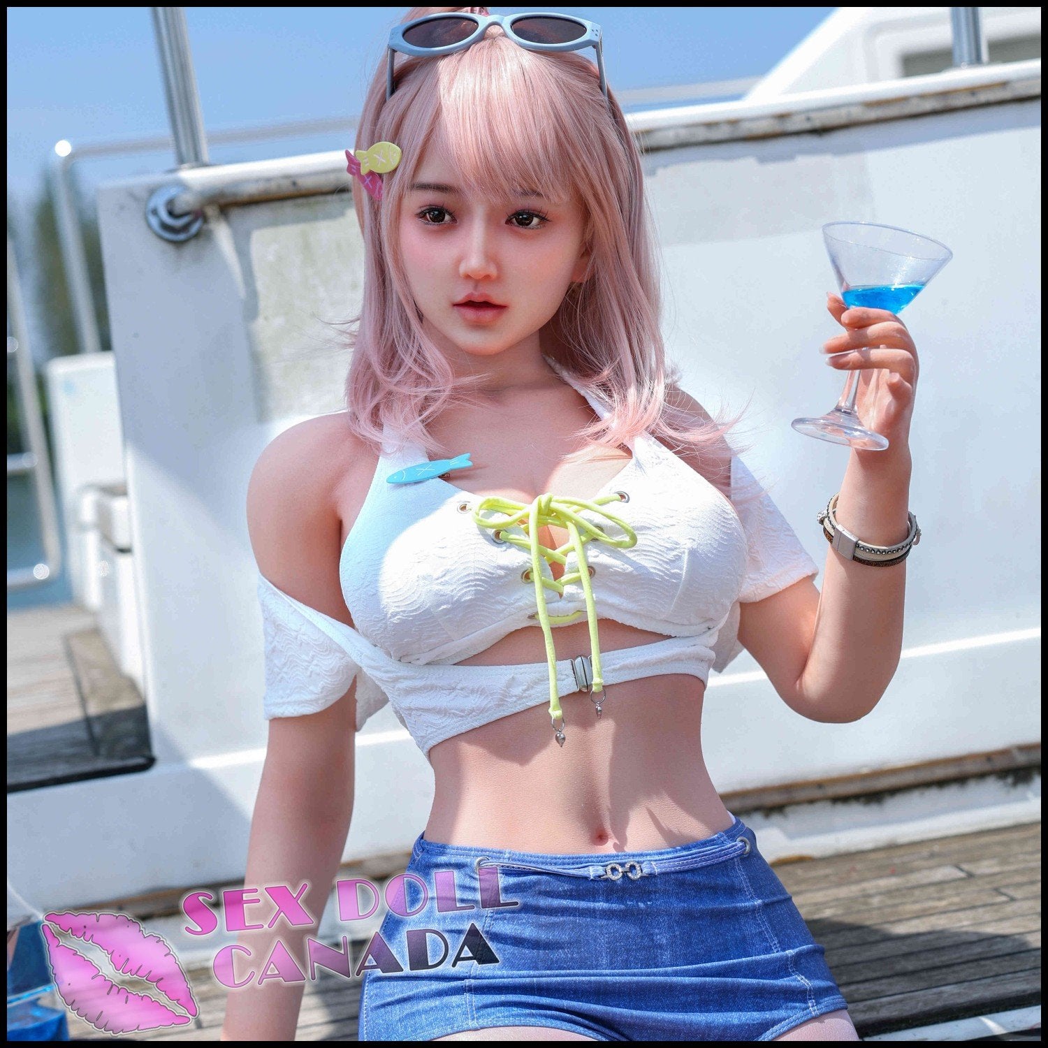 XYcolo Realistic Sex Doll Big Tits Breasts Pink Purple Hair Skinny Slim