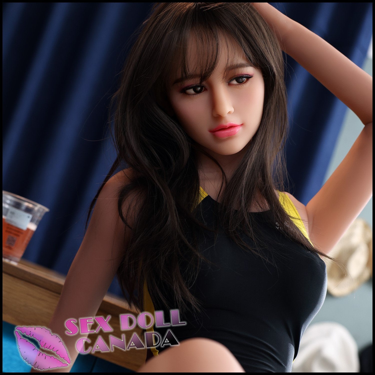 HR Doll Realistic Sex Doll Curvy Full Body Brunette Hair Big Tits Breasts