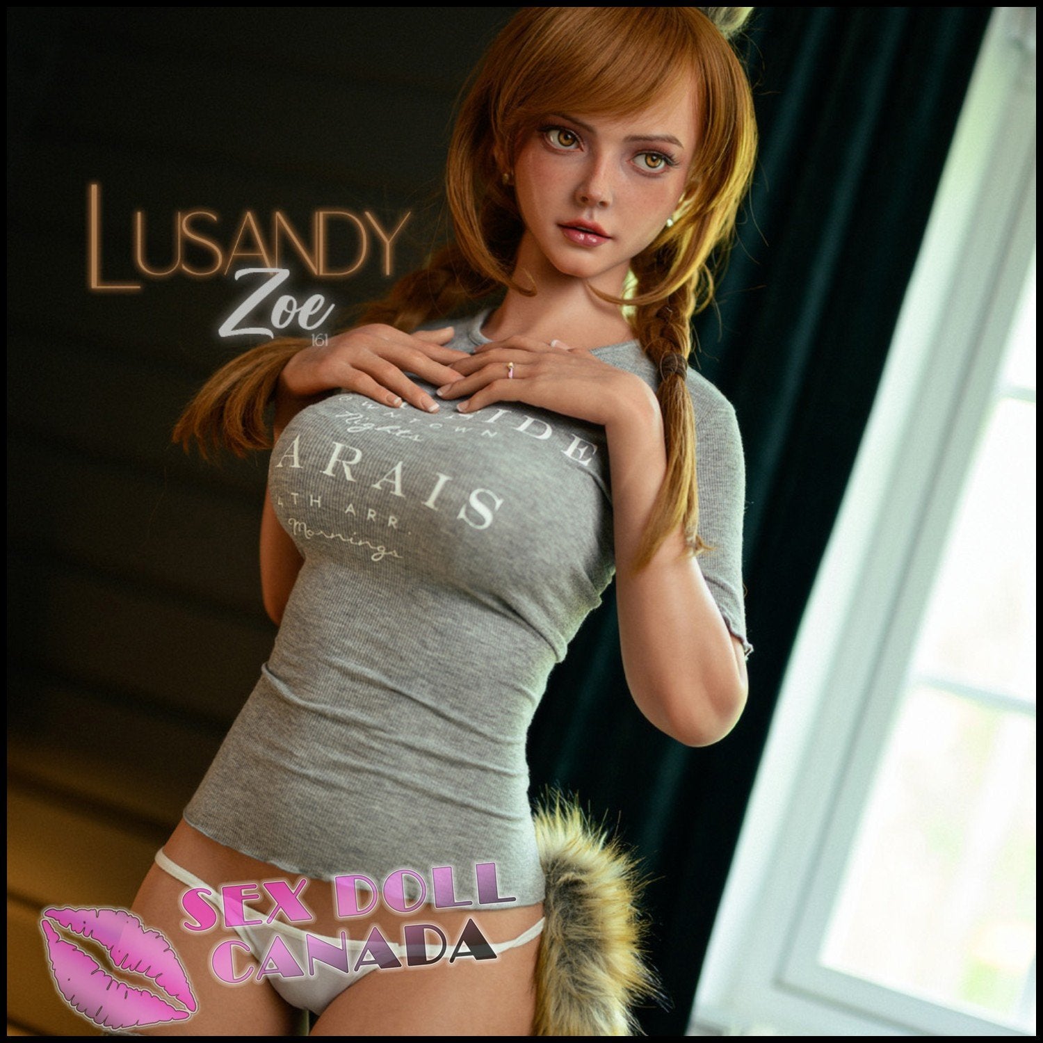Lusandy Realistic Sex Doll Western American Brunette Hair Red Head