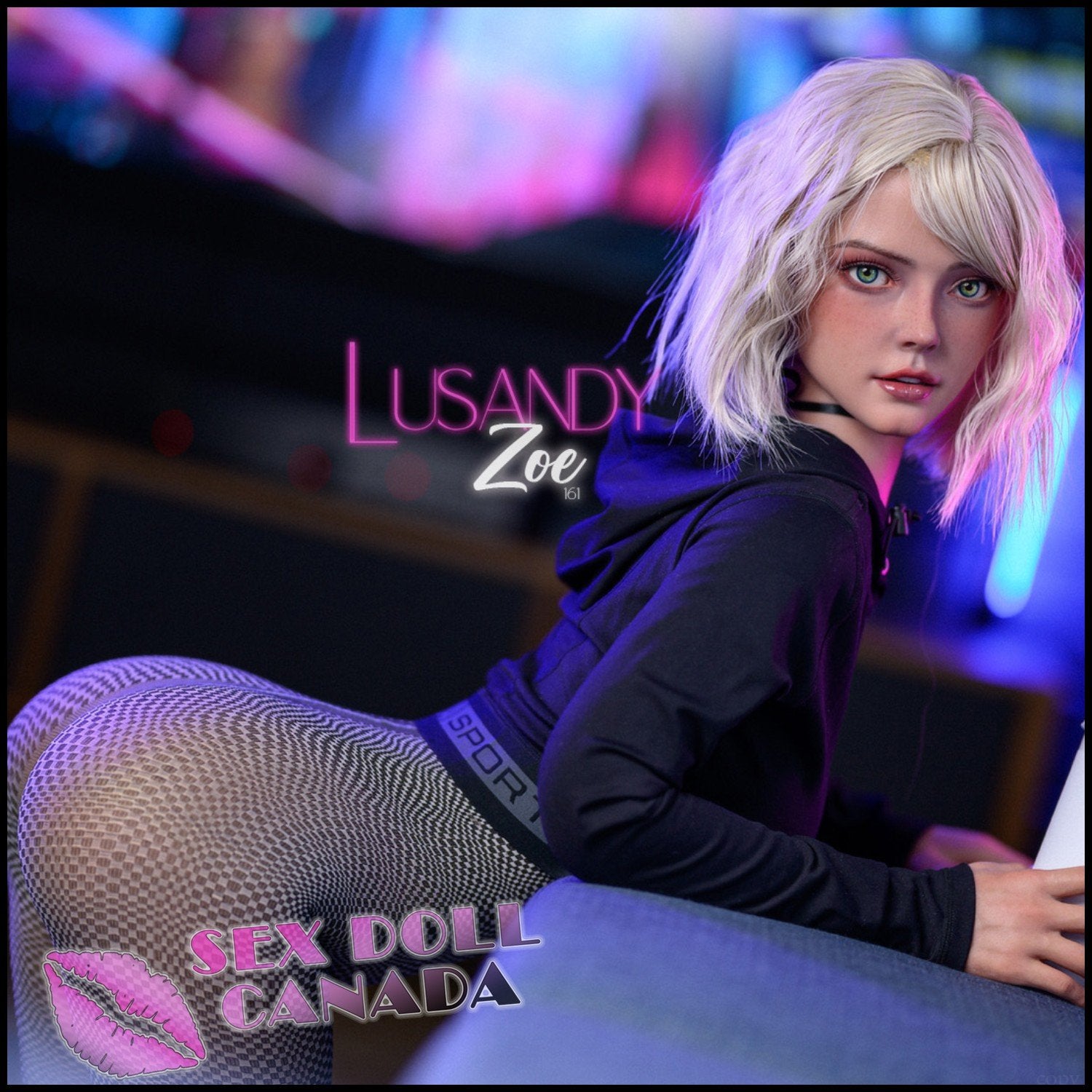 Lusandy Realistic Sex Doll Big Tits Breasts Gray Silver White Hair Russian German