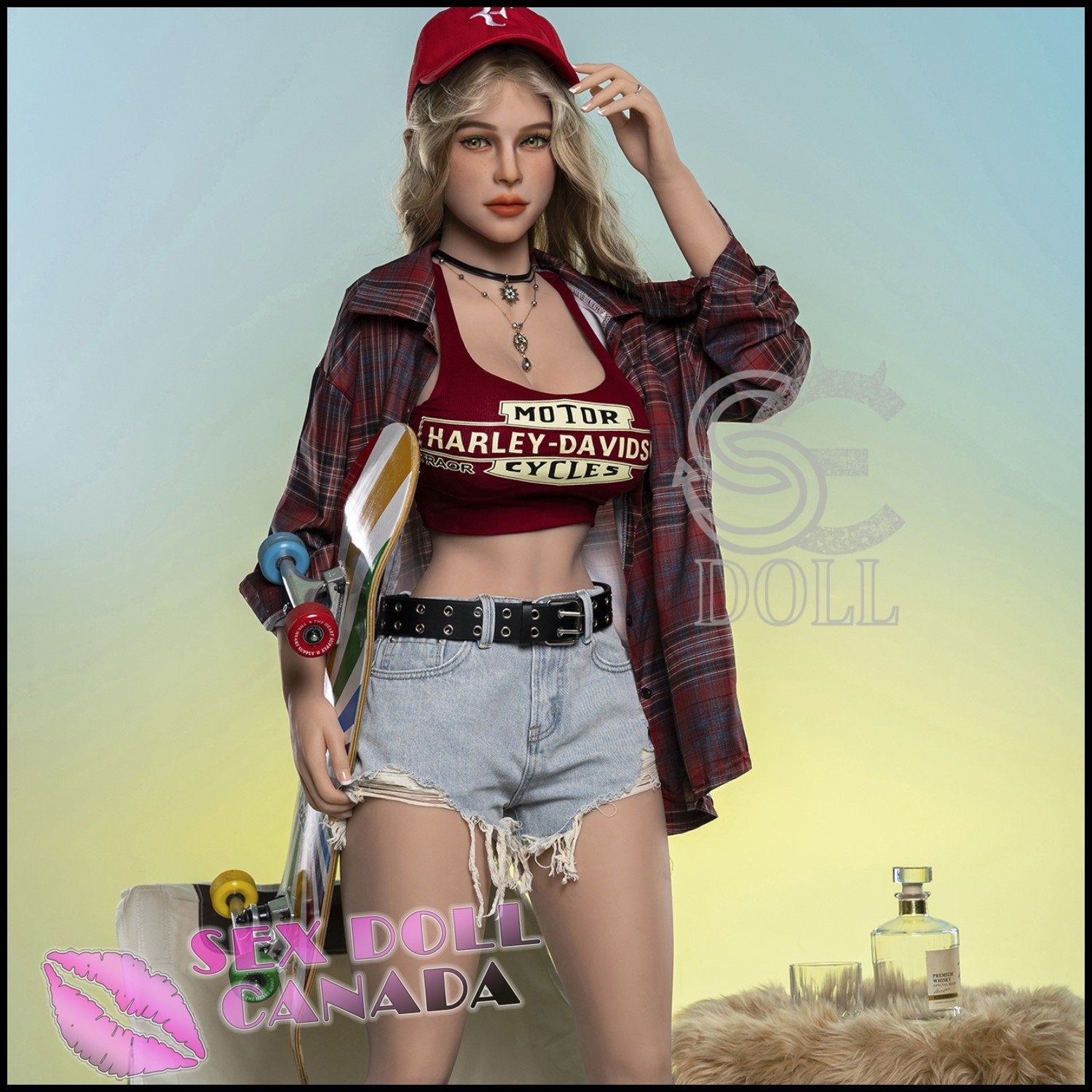 SE DOLL Realistic Sex Doll Curvy Full Body Western American Blonde Hair