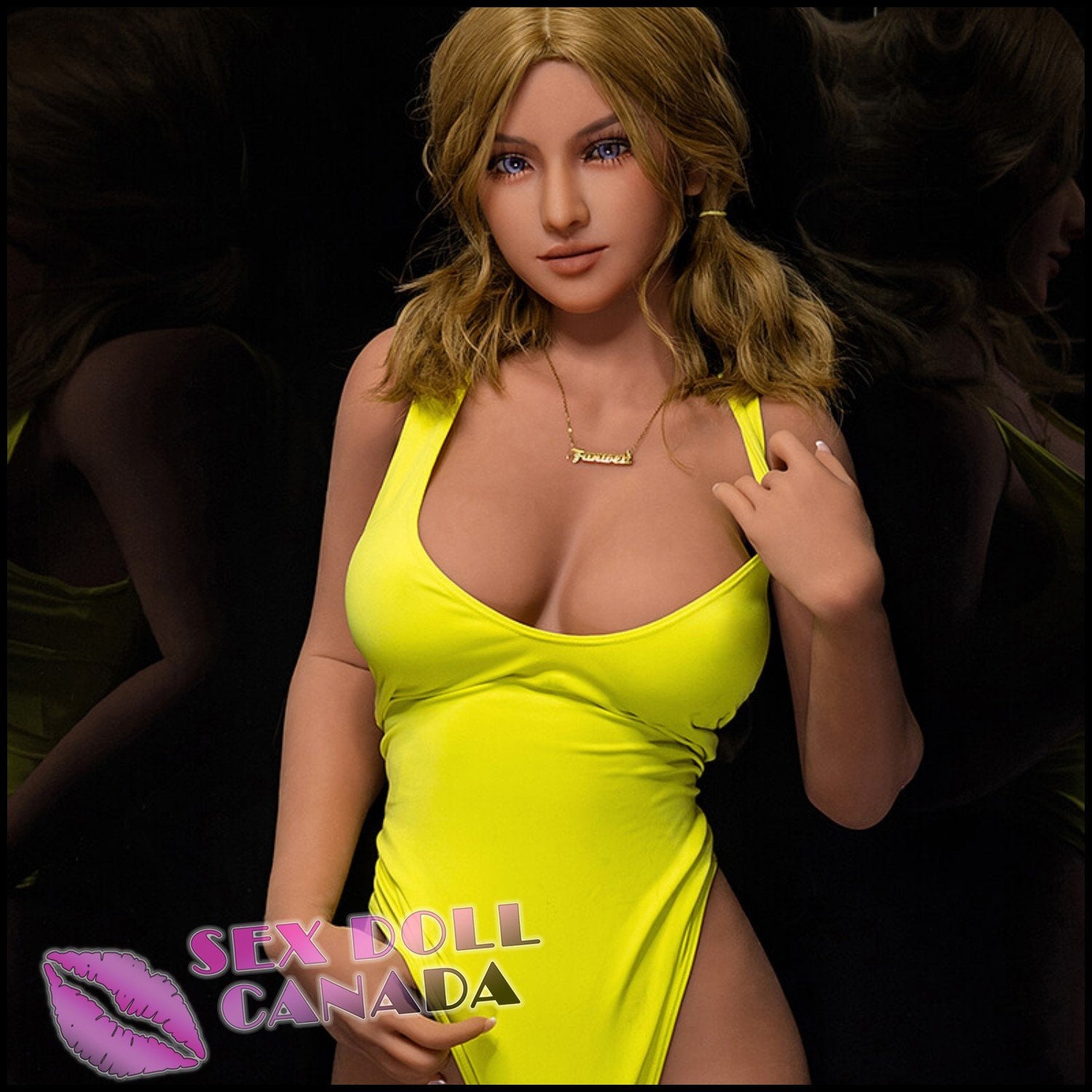FunWestDoll Realistic Sex Doll Blonde Hair Big Tits Breasts Small Waist