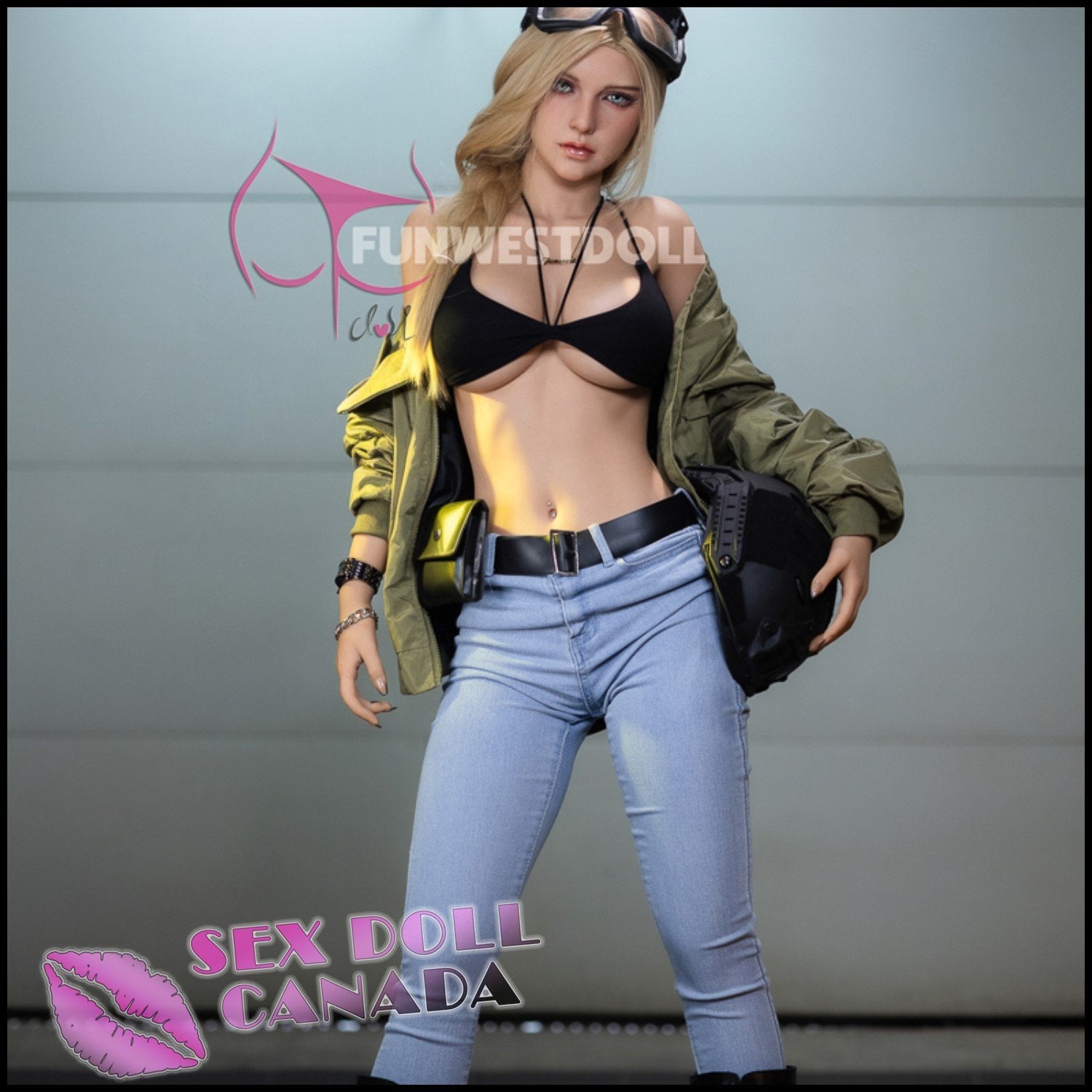FunWestDoll Realistic Sex Doll Big Tits Breasts Blonde Hair Western American
