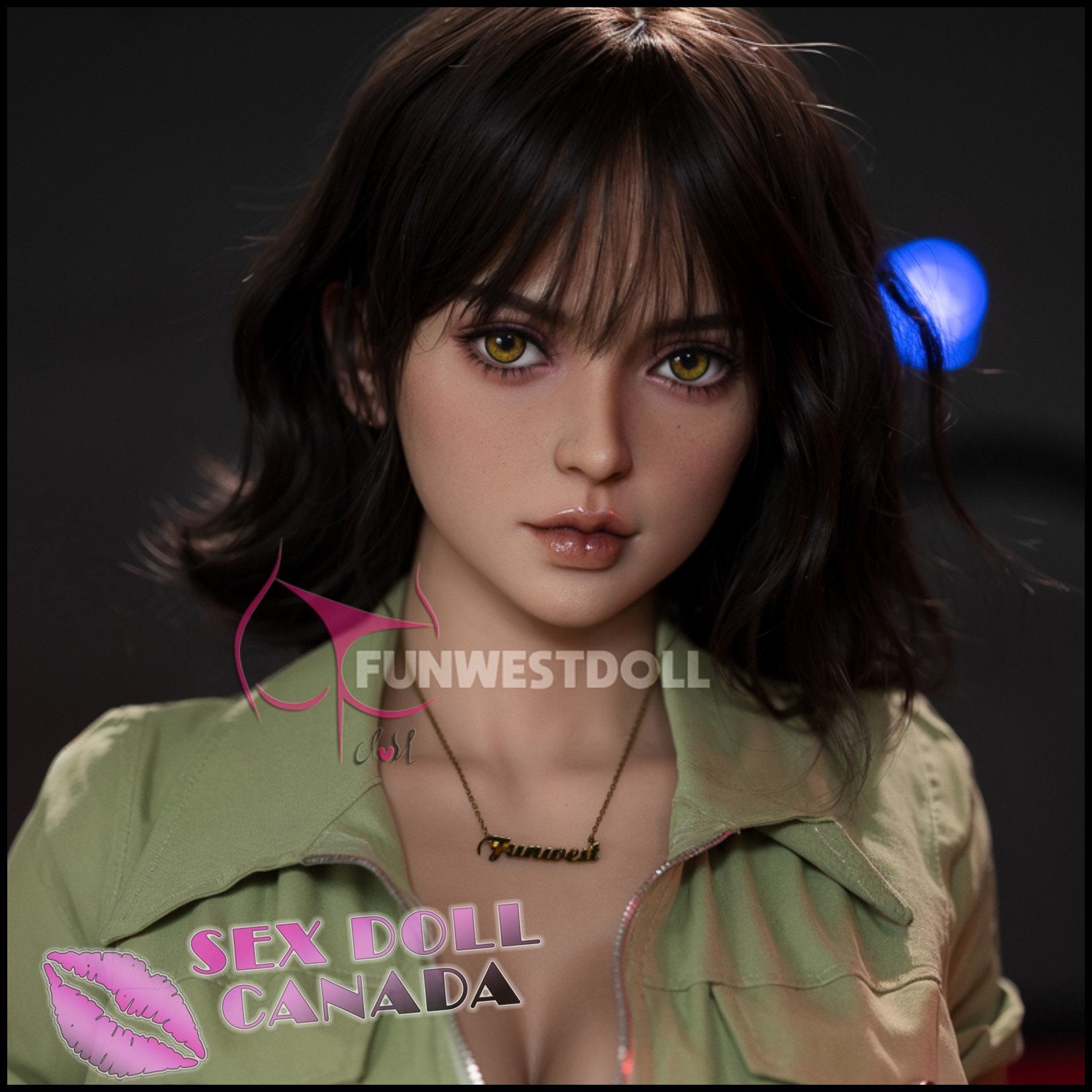 FunWestDoll Realistic Sex Doll Brunette Hair Big Tits Breasts Western American