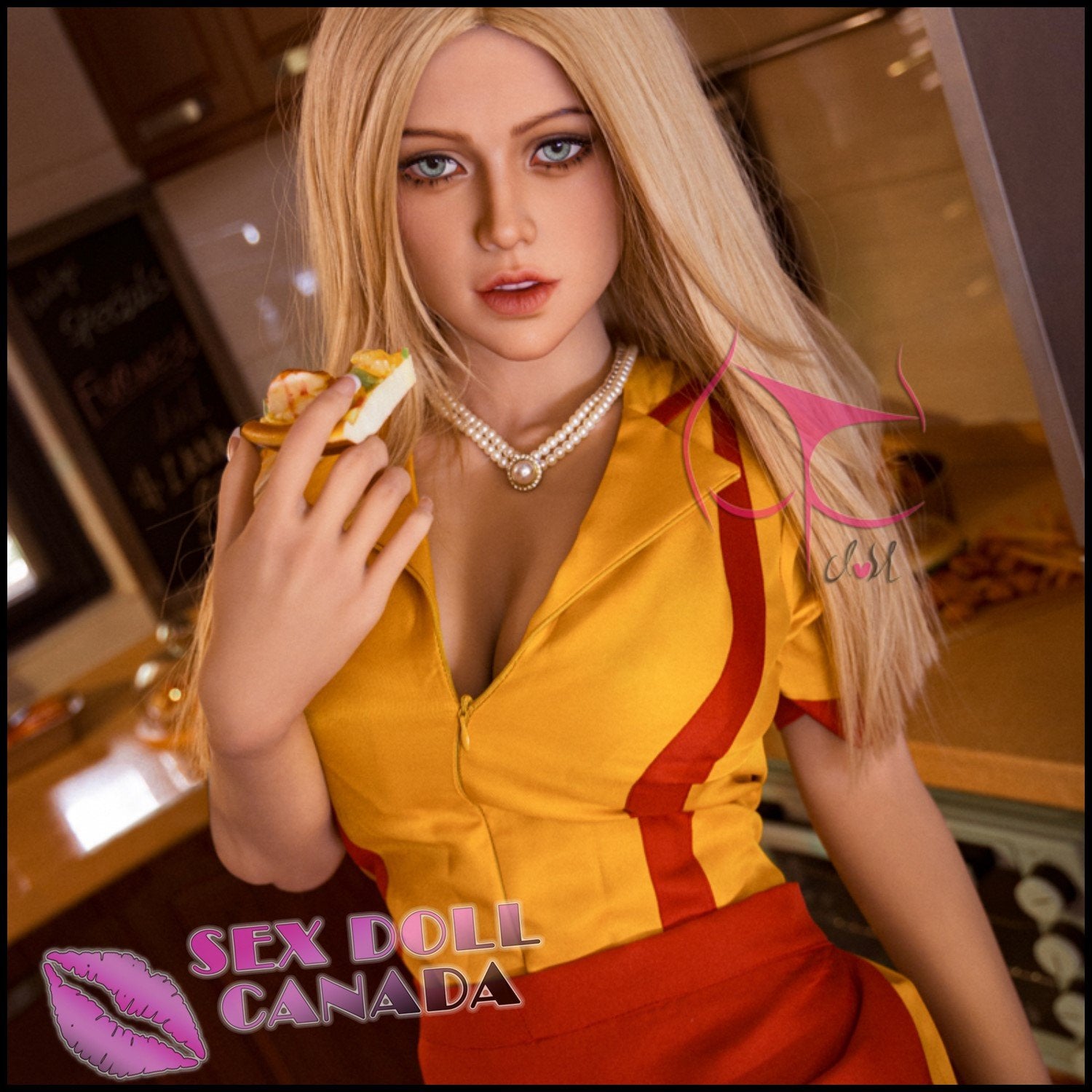 FunWestDoll Realistic Sex Doll Blonde Hair Western American Big Tits Breasts