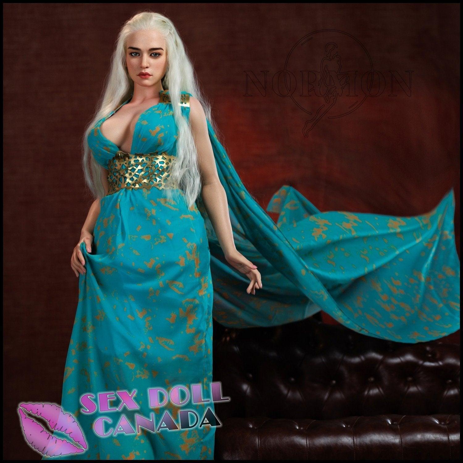 Normon Doll Realistic Sex Doll Gray Silver White Hair Curvy Full Body Small Waist