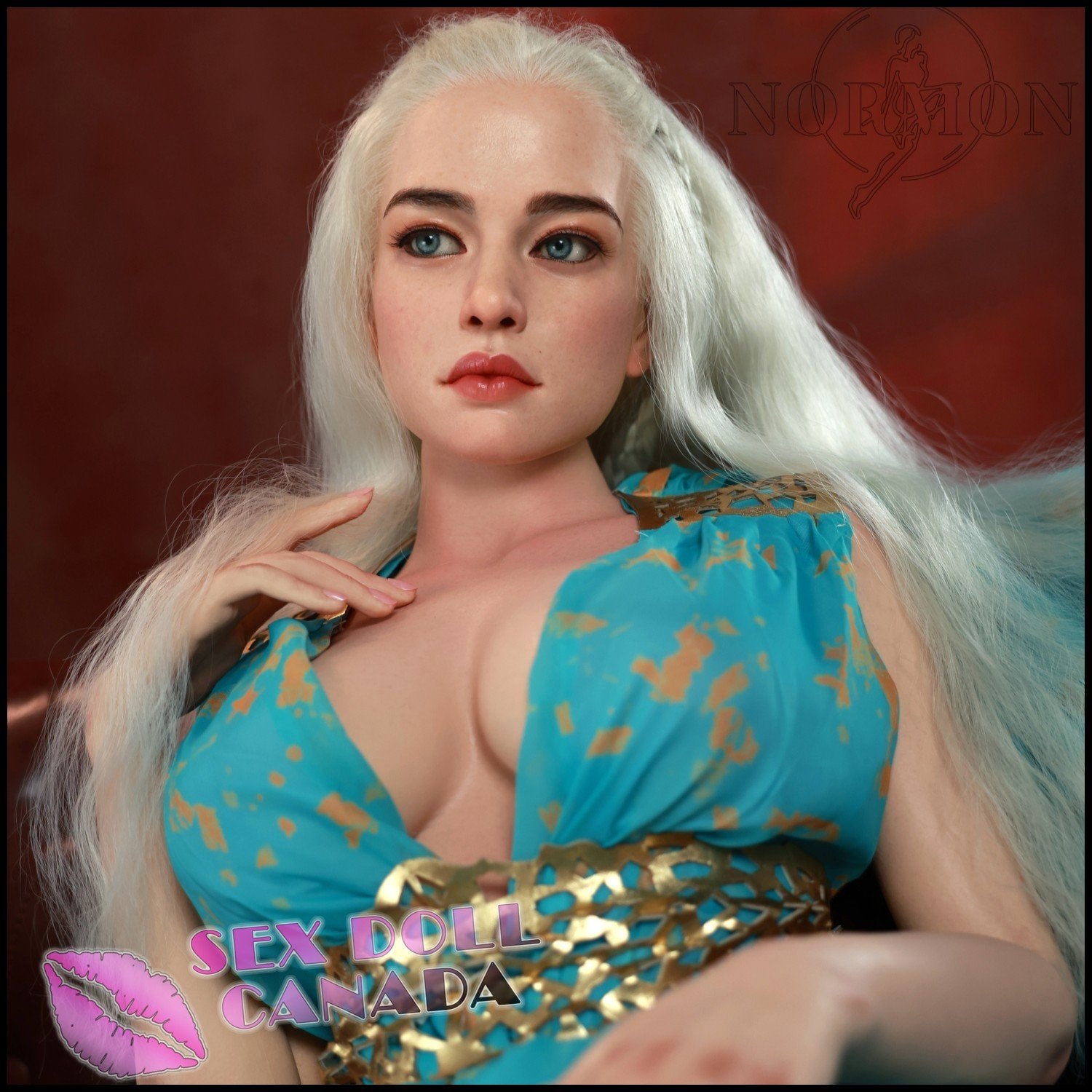 Normon Doll Realistic Sex Doll Big Tits Breasts Gray Silver White Hair Western American