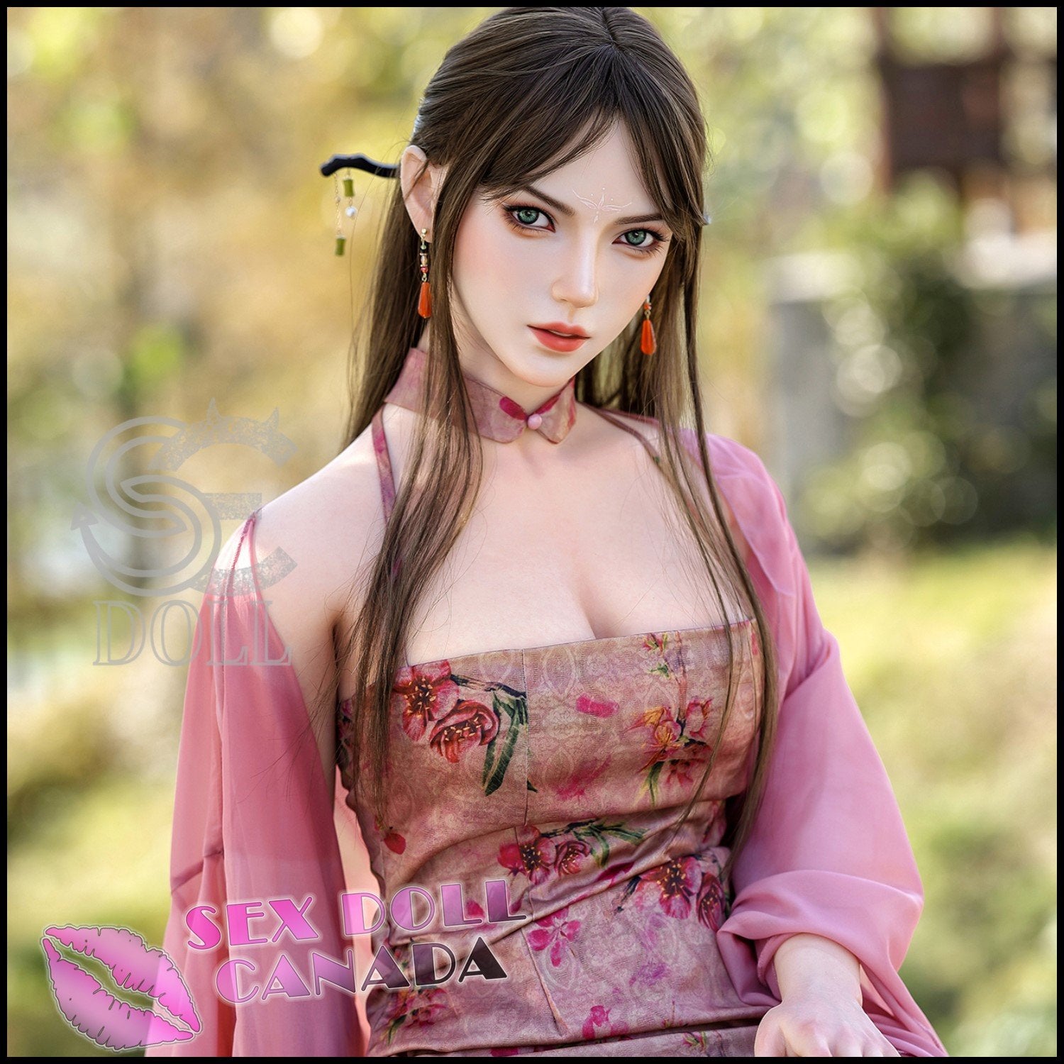 SE DOLL Realistic Sex Doll Brunette Hair Brunette Hair Big Tits Breasts