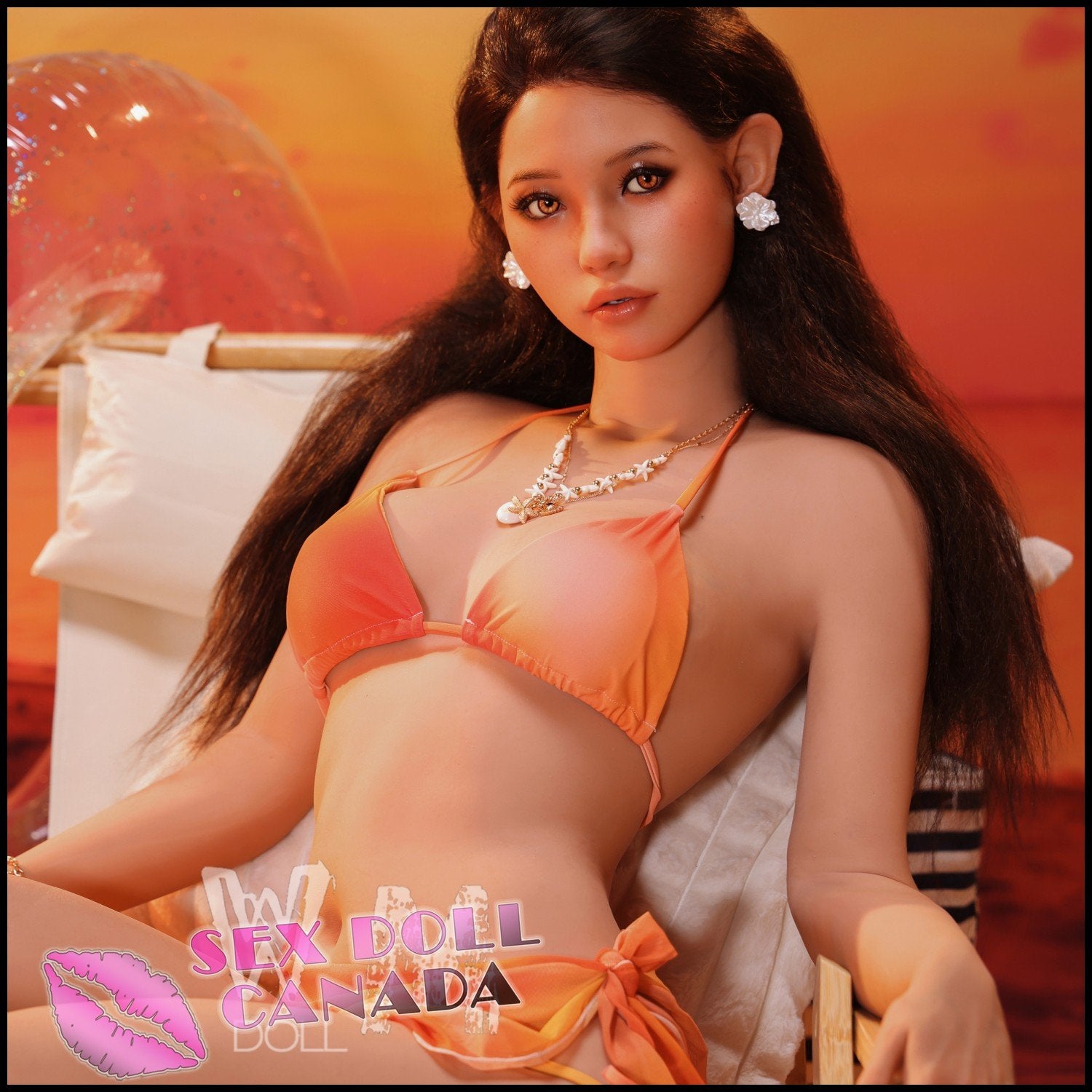 WM Doll Realistic Sex Doll Blonde Hair Asian Japanese Chinese Big Tits Breasts