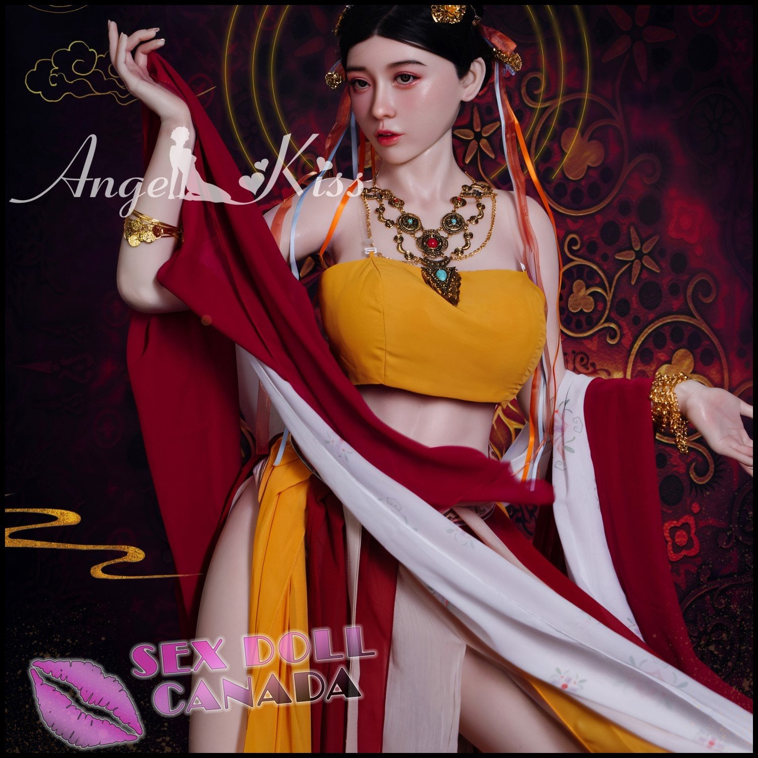 Angel Kiss Realistic Sex Doll Black Hair Asian Japanese Chinese Huge Tits Boobs