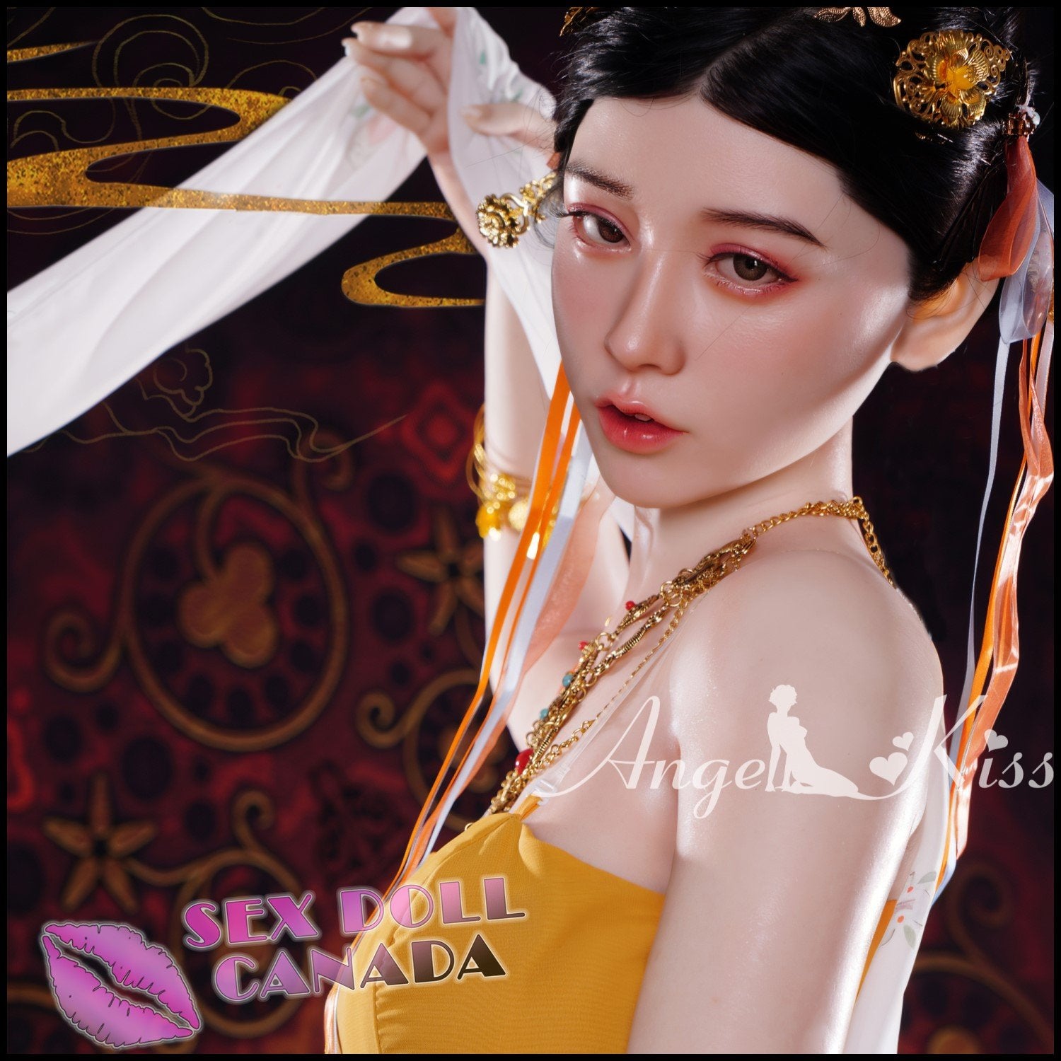 Angel Kiss Realistic Sex Doll Black Hair Asian Japanese Chinese Huge Tits Boobs