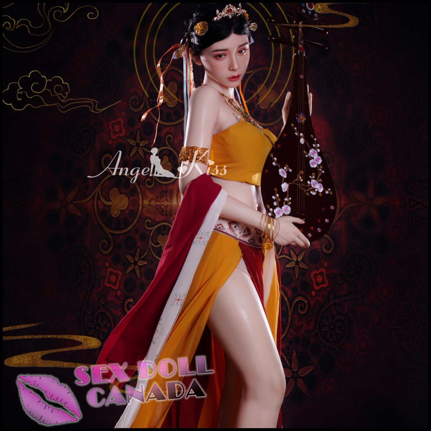 Angel Kiss Realistic Sex Doll Black Hair Asian Japanese Chinese Huge Tits Boobs