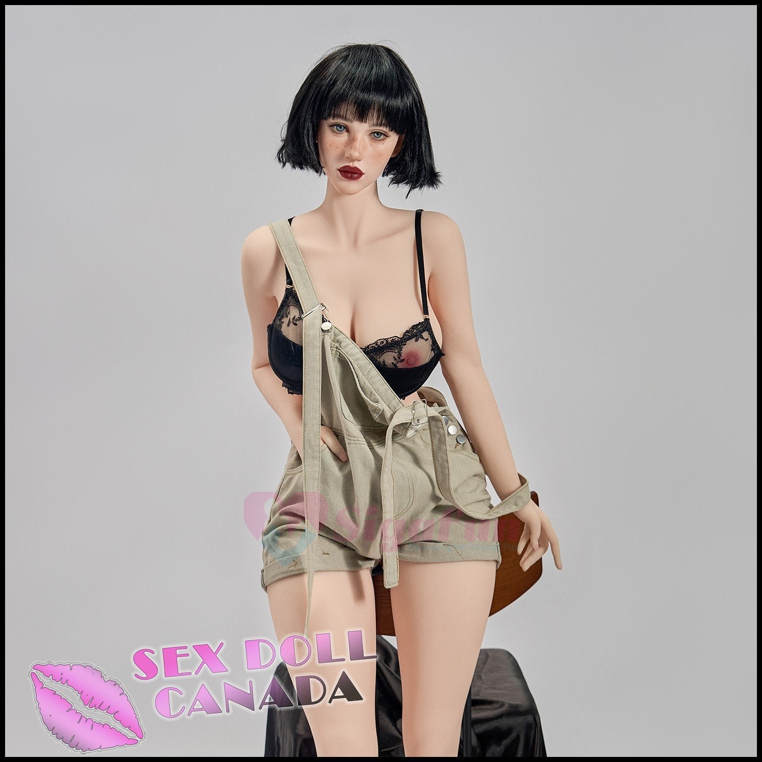 Sigafun Realistic Sex Doll Black Hair Western American (Sticker) New