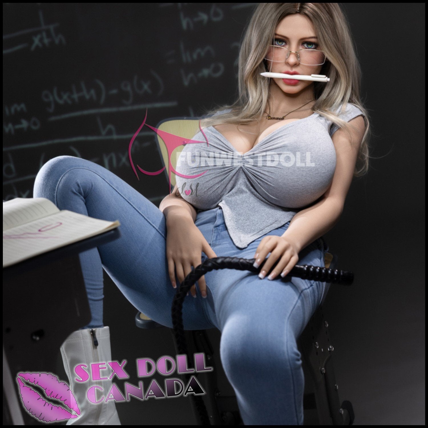 FunWestDoll Realistic Sex Doll Blonde Hair Curvy Full Body Western American