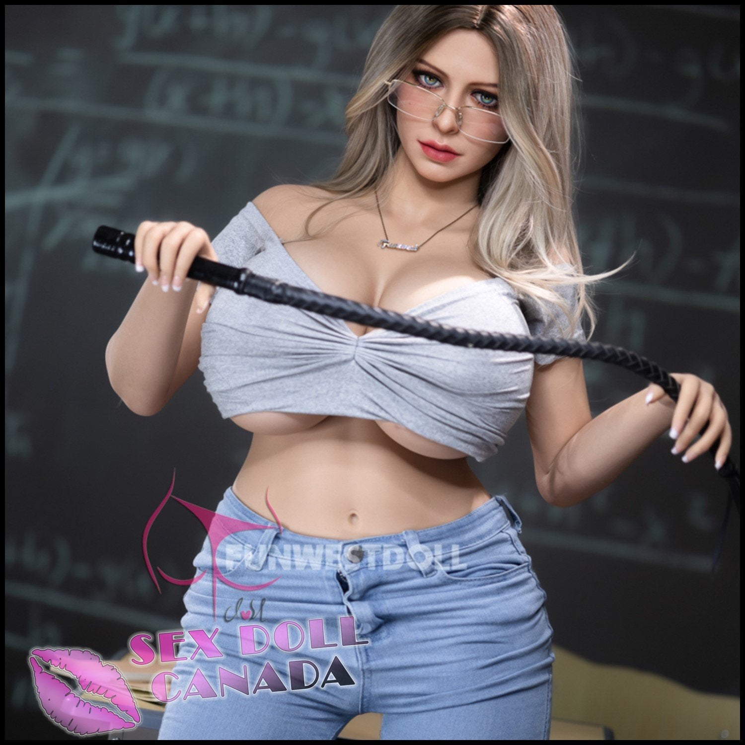 FunWestDoll Realistic Sex Doll Huge Tits Boobs Blonde Hair Western American