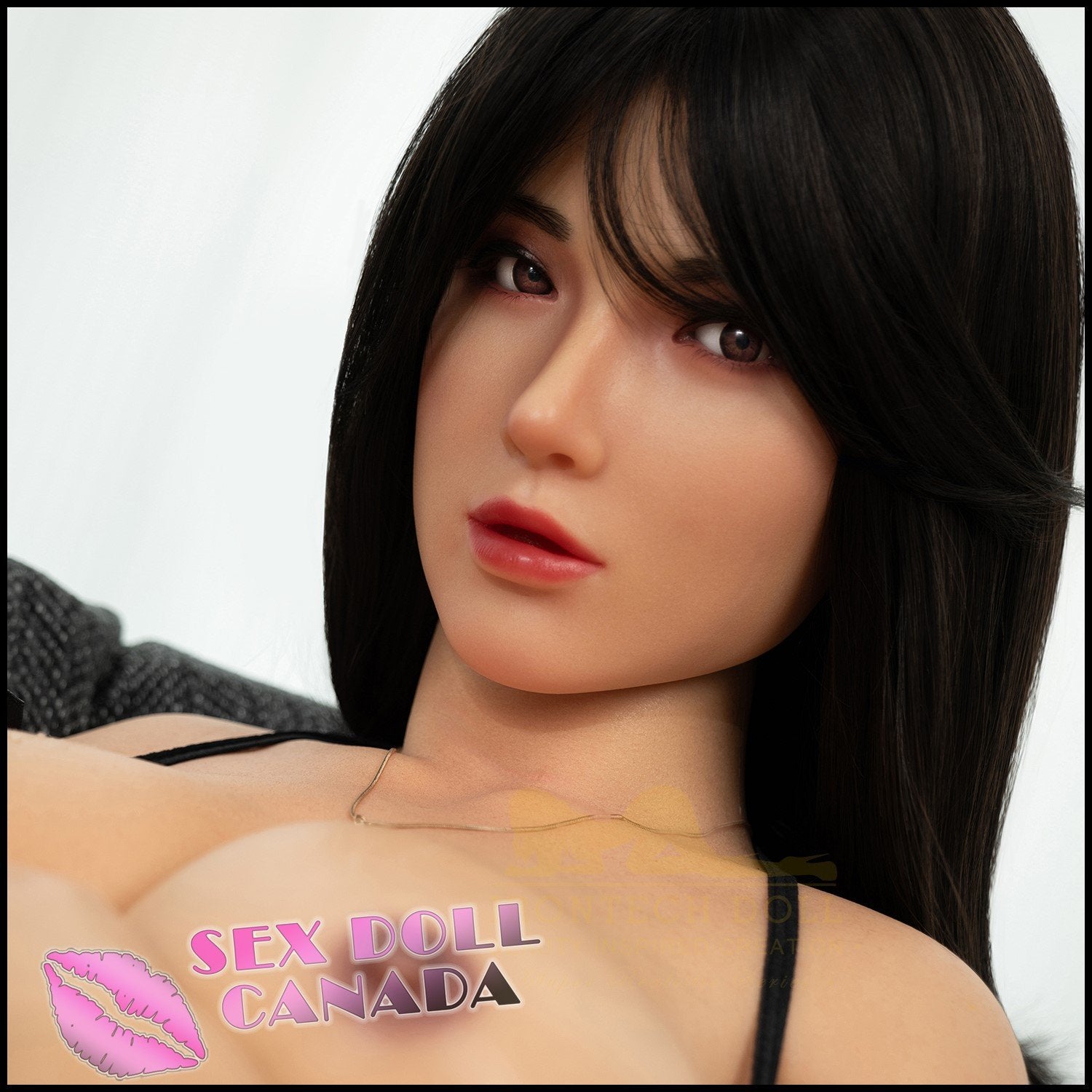 IRONTECH Realistic Sex Doll Black Hair Curvy Full Body Huge Tits Boobs