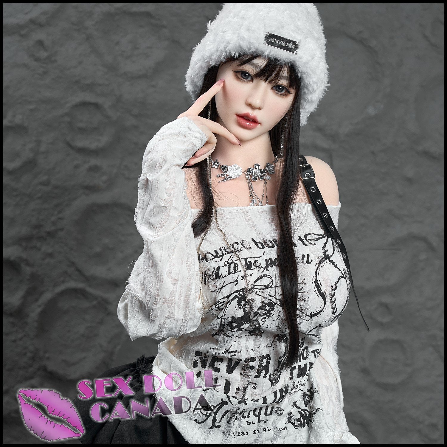 IRONTECH Realistic Sex Doll Black Hair Huge Tits Boobs Curvy Full Body