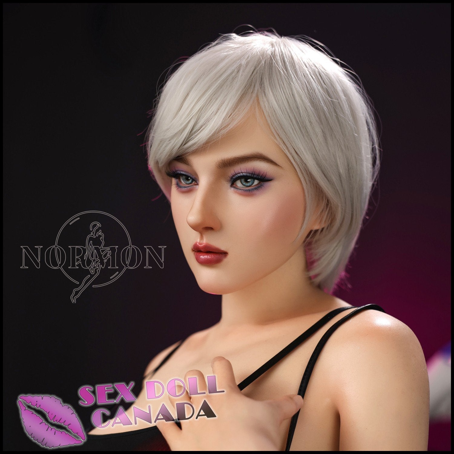 Normon Doll Realistic Sex Doll Russian German Big Tits Breasts Gray Silver White Hair