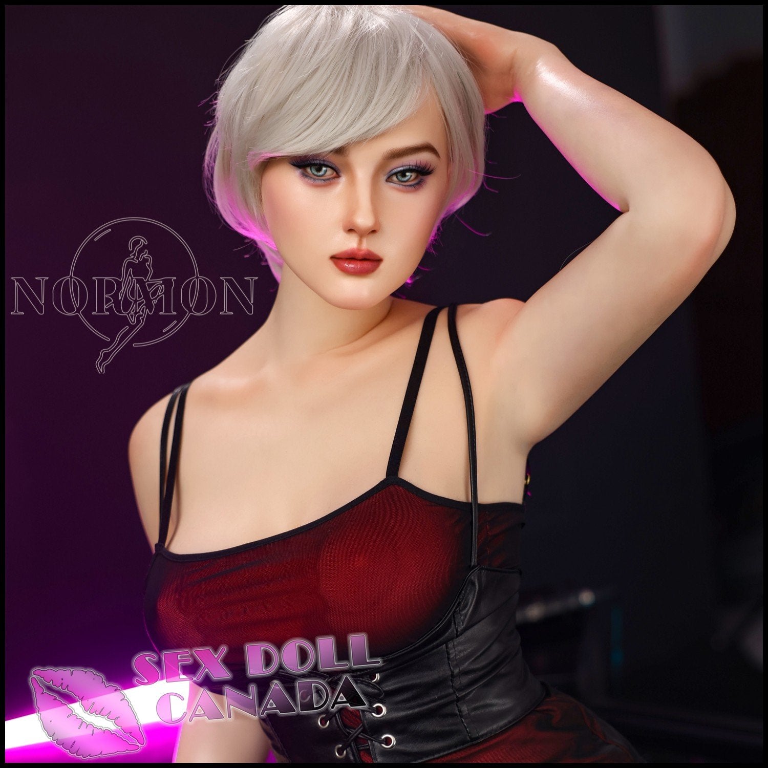 Normon Doll Realistic Sex Doll Russian German Big Tits Breasts Gray Silver White Hair