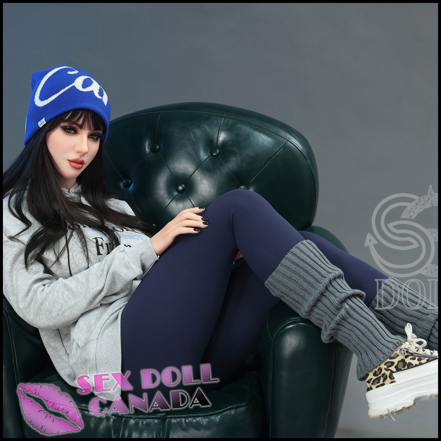 SE DOLL Realistic Sex Doll Tall Long Legs Black Hair Big Tits Breasts