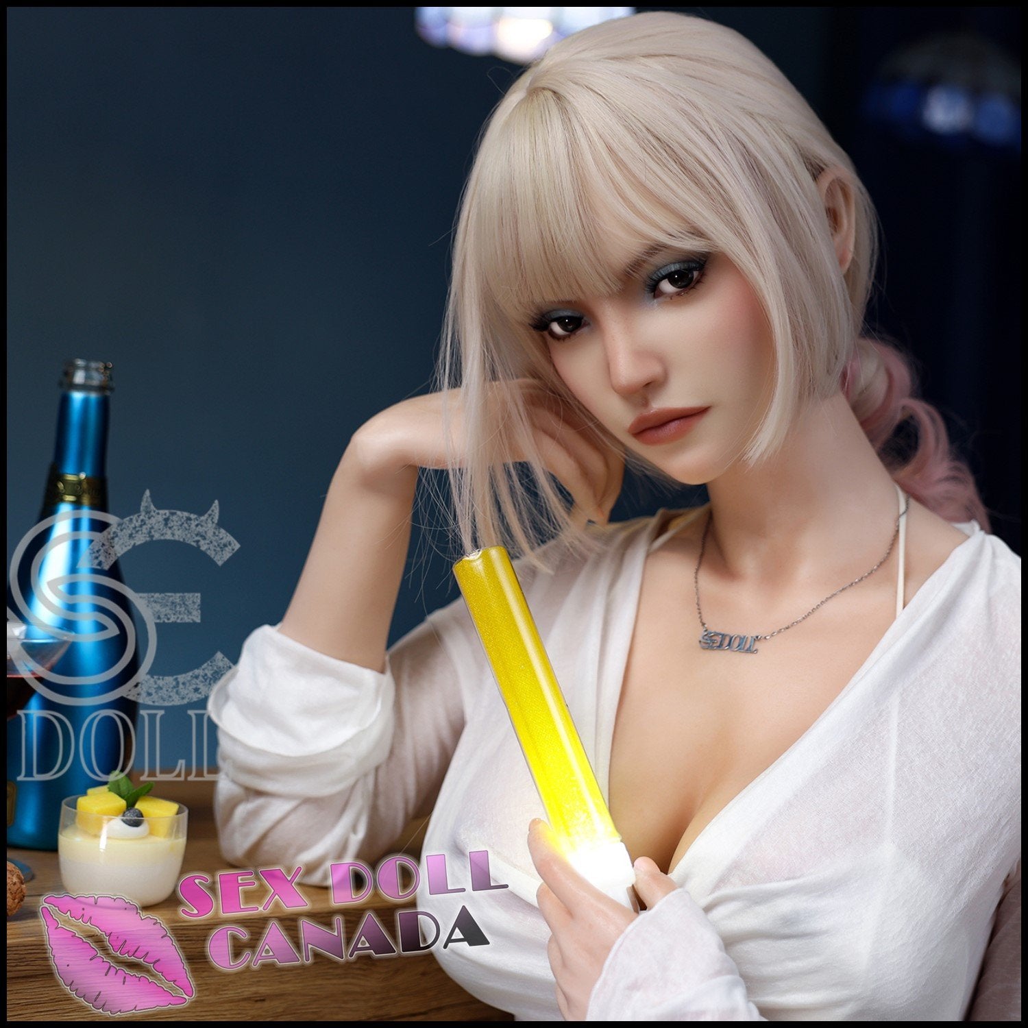 SE DOLL Realistic Sex Doll Tall Long Legs Blonde Hair Small Waist