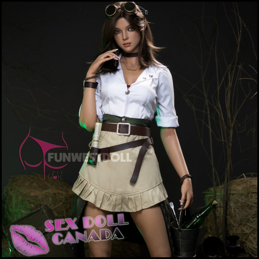 FunWestDoll Realistic Sex Doll Tall Long Legs Brunette Hair Big Tits Breasts