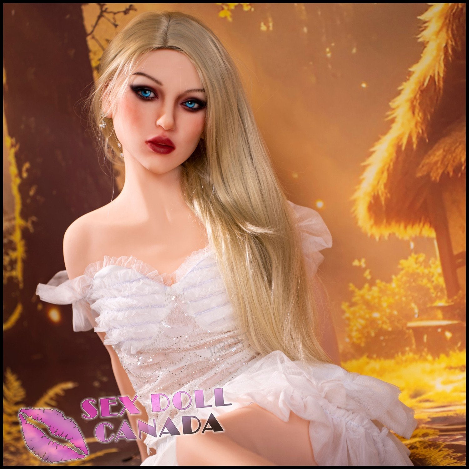 Jarliet Doll Realistic Sex Doll Skinny Slim Black Ebony African Blonde Hair