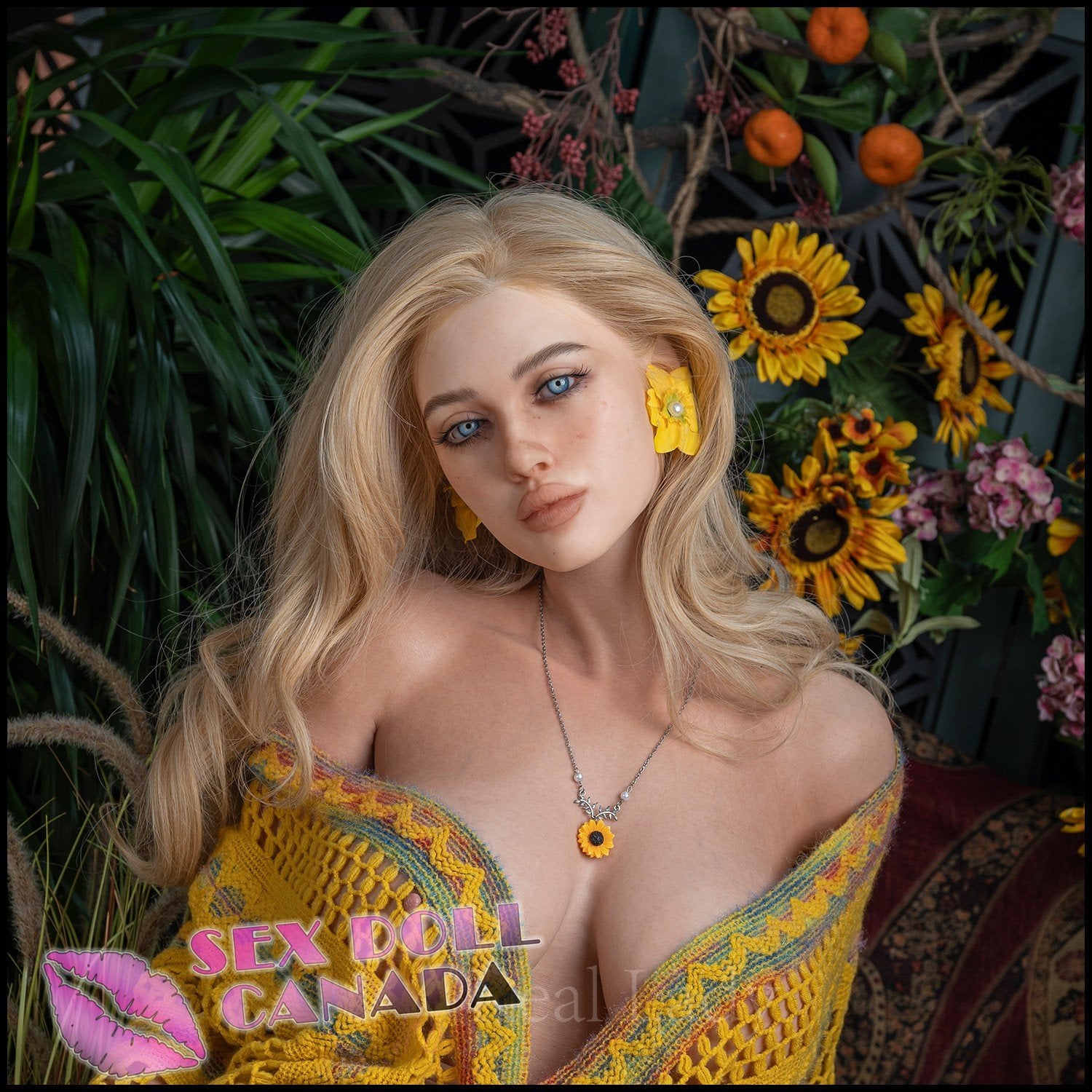 Real Lady Realistic Sex Doll Blonde Hair Western American Huge Tits Boobs