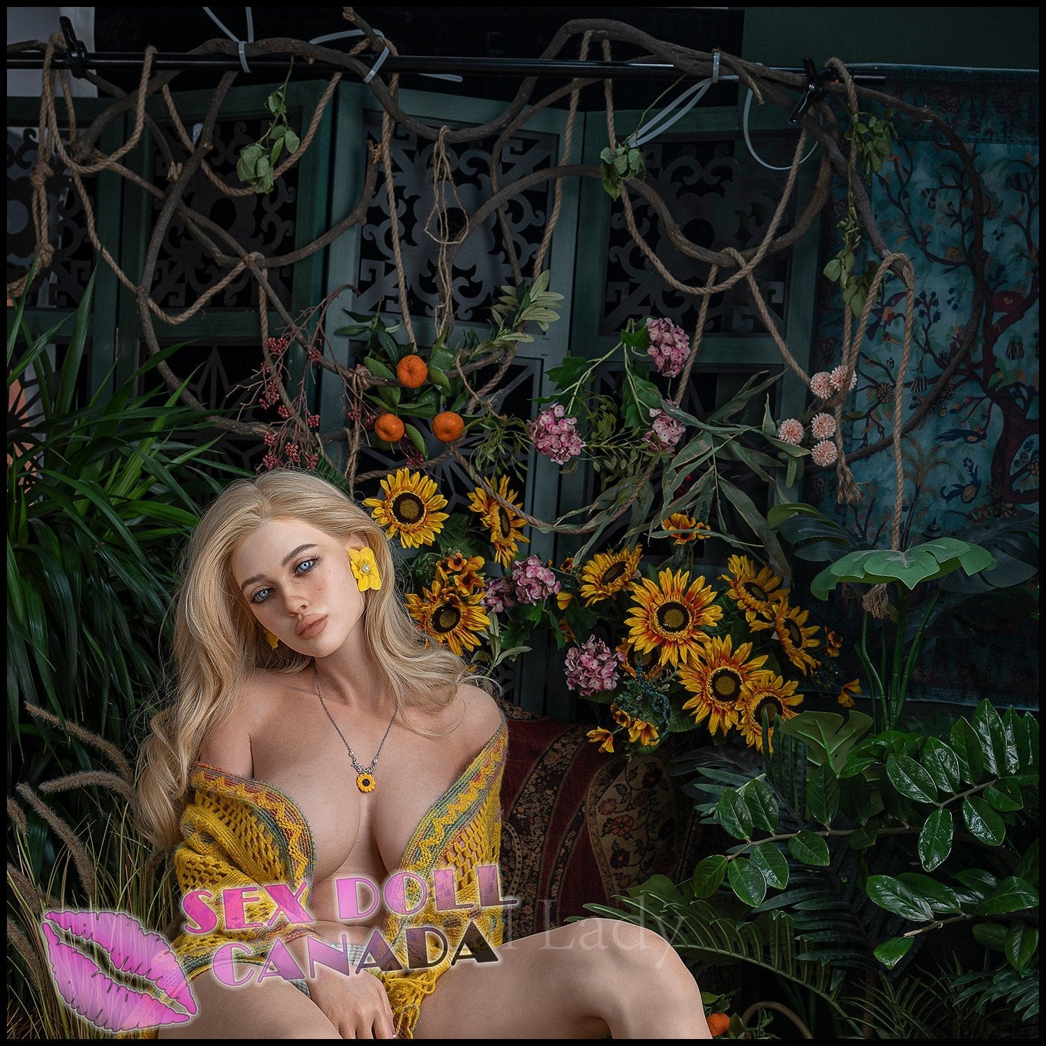 Real Lady Realistic Sex Doll Blonde Hair Western American Huge Tits Boobs