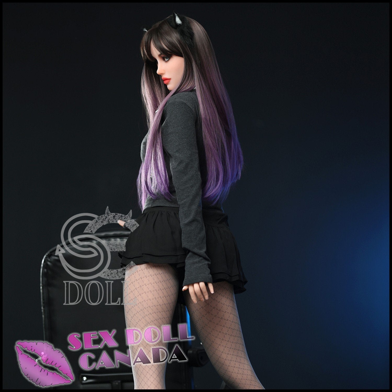 SE DOLL Realistic Sex Doll Brunette Hair Skinny Slim Big Tits Breasts