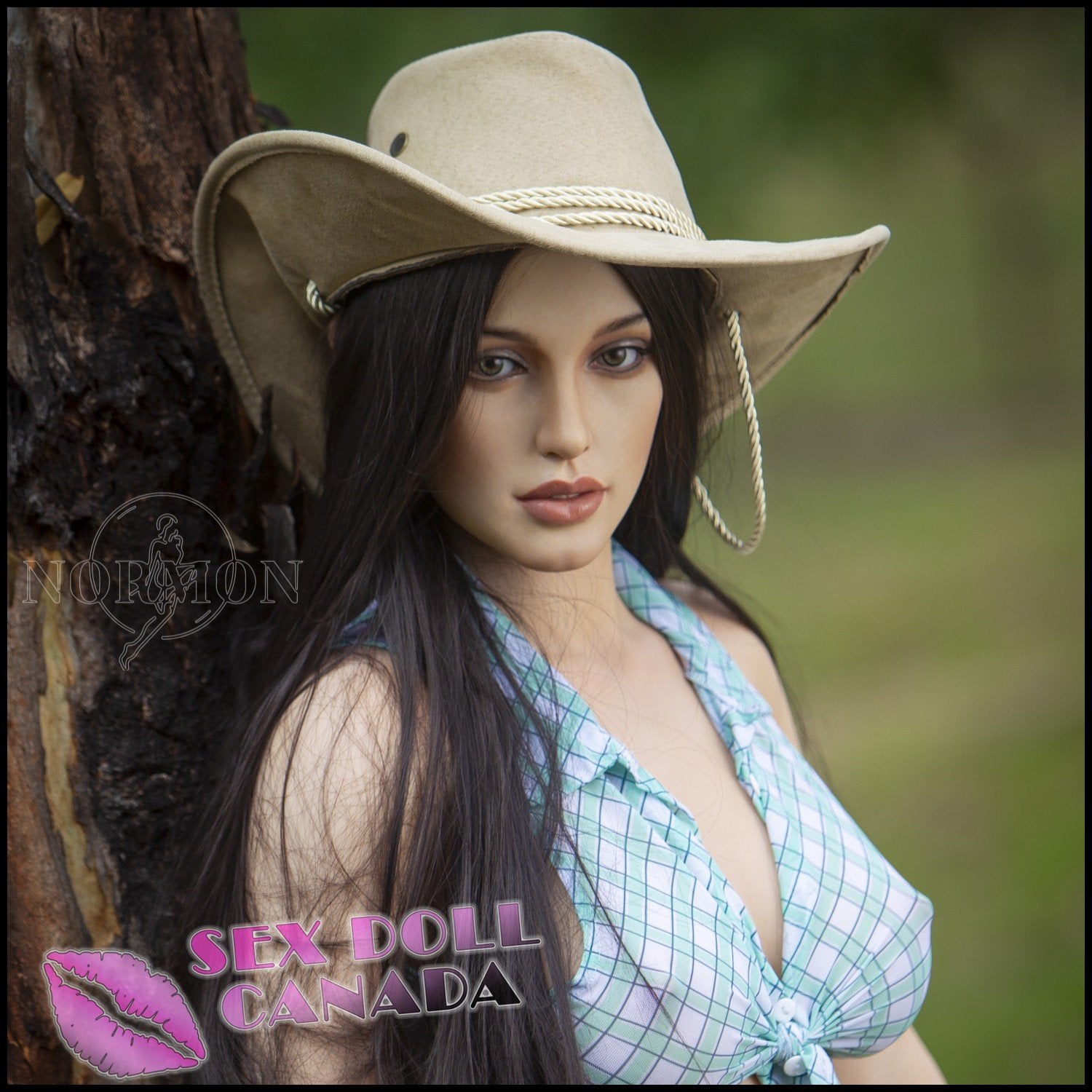 Normon Doll Realistic Sex Doll Tall Long Legs Curvy Full Body Black Hair