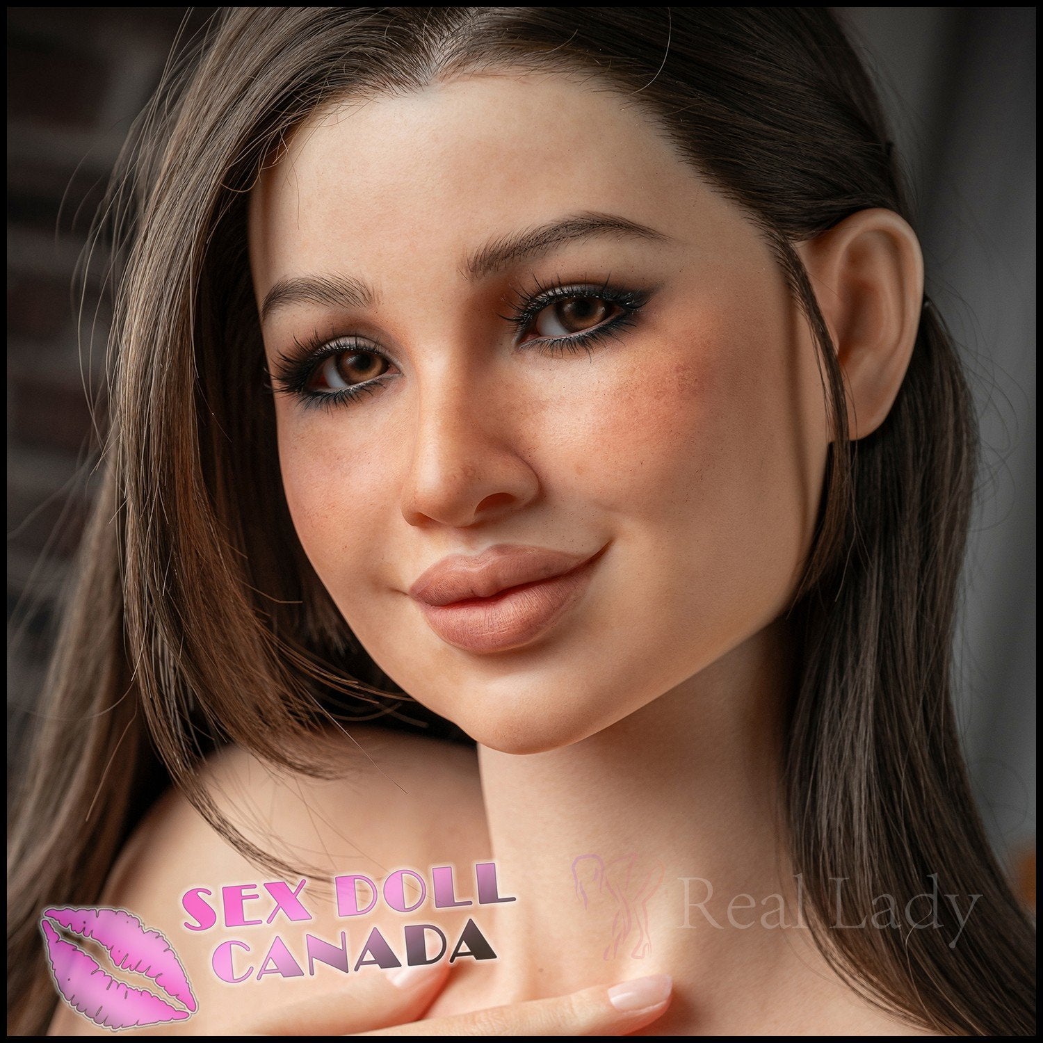 Real Lady Realistic Sex Doll Curvy Full Body Brunette Hair Western American