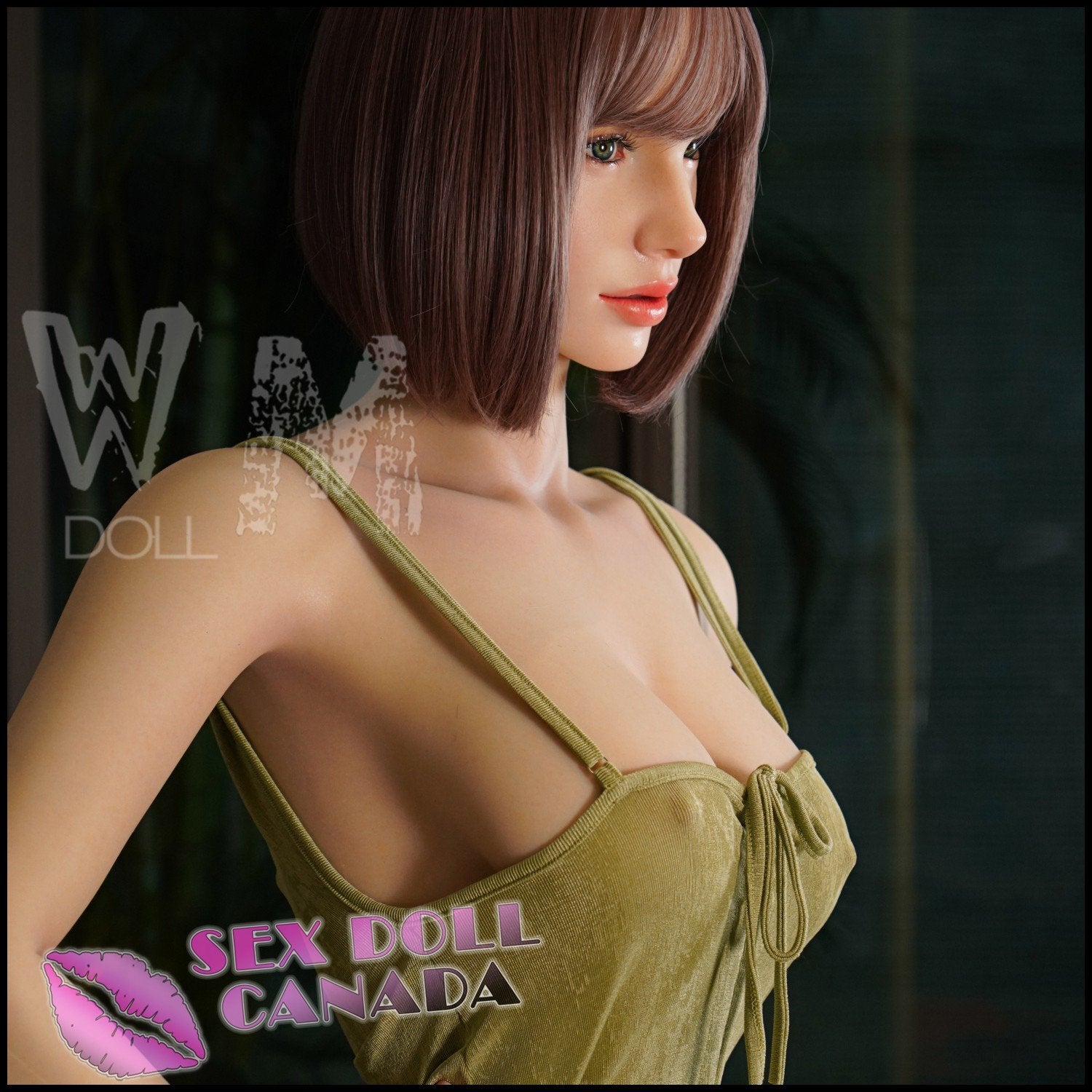 WM Doll Realistic Sex Doll Brunette Hair Skinny Slim Tall Long Legs