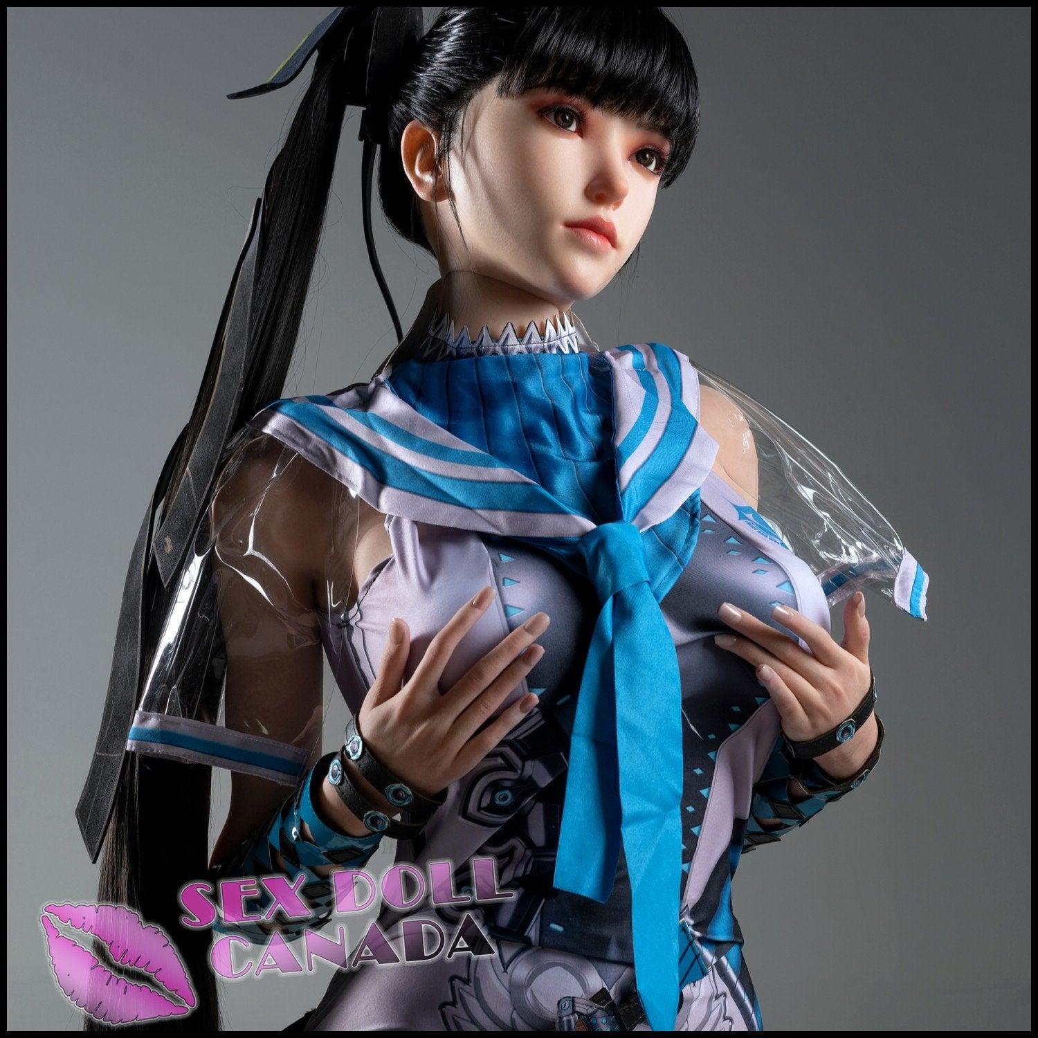 Game Lady Realistic Sex Doll Curvy Full Body Huge Tits Boobs Black Hair