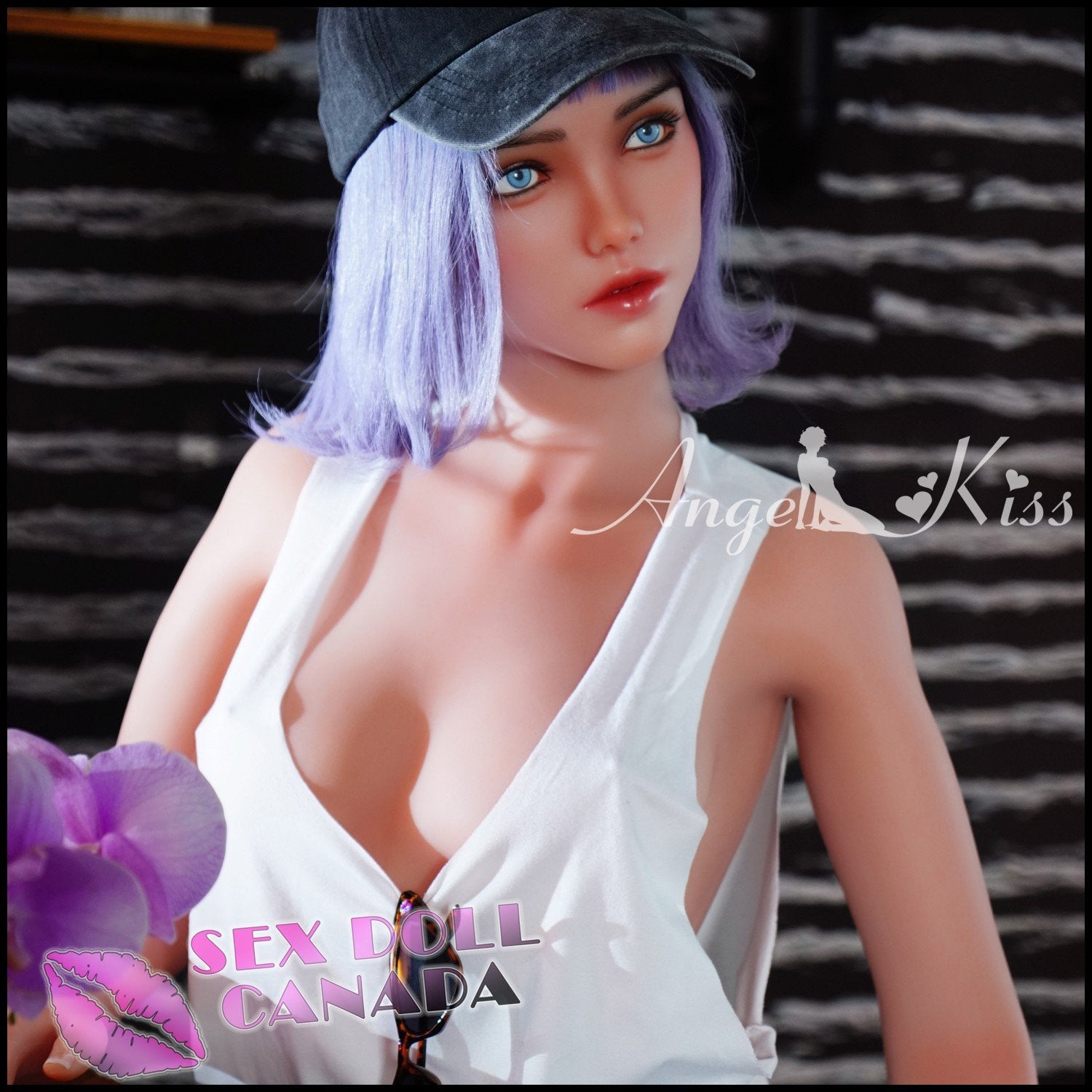 Angel Kiss Realistic Sex Doll Western American Tall Long Legs Pink Purple Hair