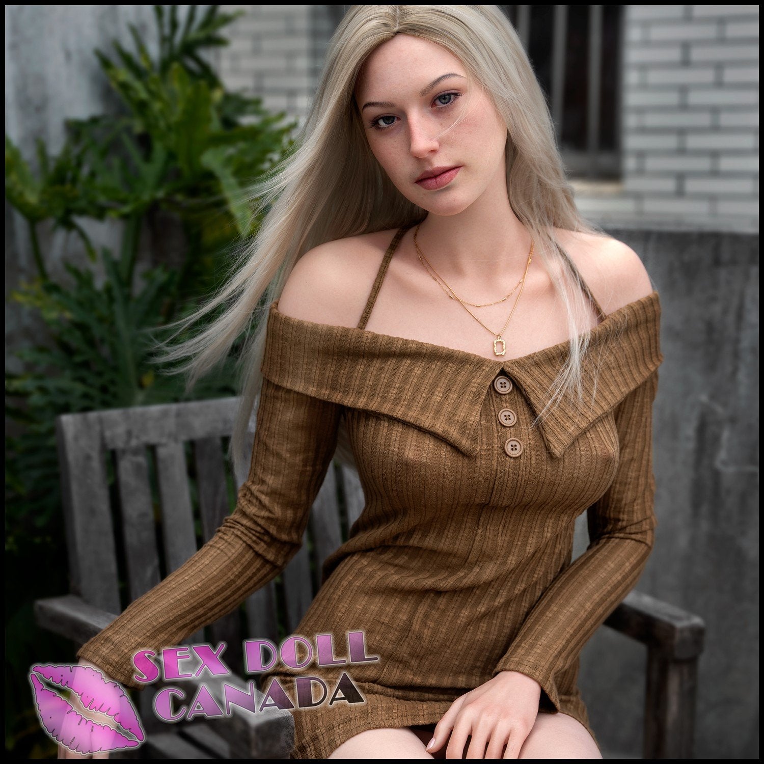 Zelex Realistic Sex Doll Blonde Hair Tall Long Legs Big Tits Breasts
