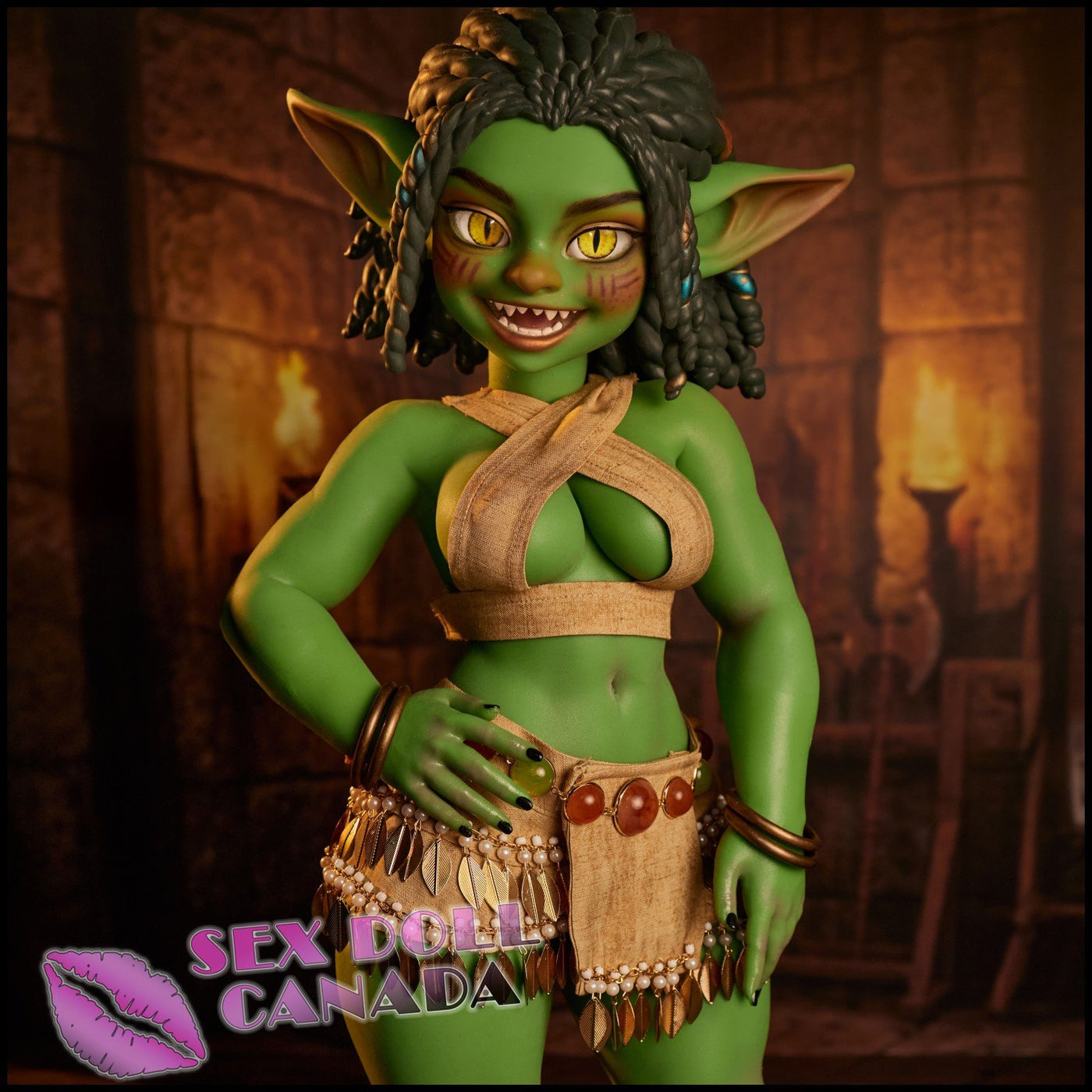 70 (2'4") D-Cup Kaela Green - Full Silicone - Climax Doll